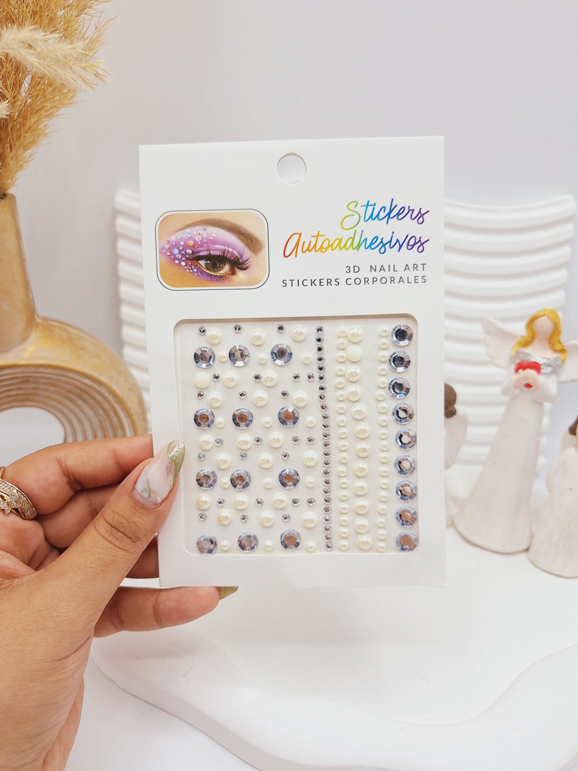 نگین و مراورید چسبی صورت و بدن و ناخن همه کاره کد HD239