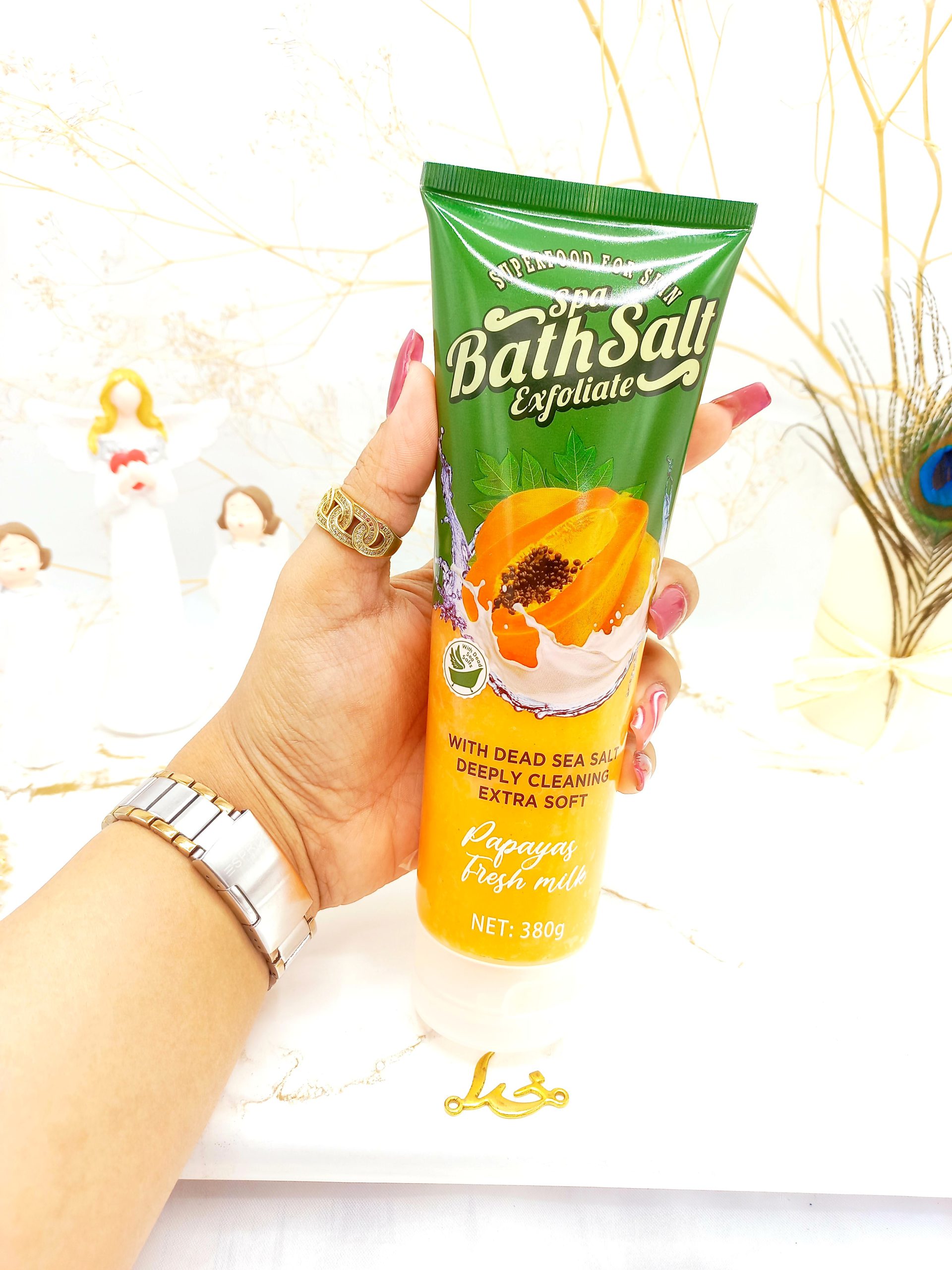 نمک حمام سفید کننده شیر تازه پاپایا وکالی Wokali  کد HA3062