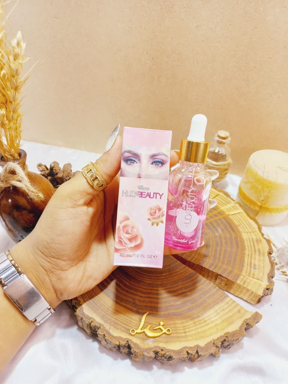 سرم صورت روشن کننده ضد لک و ابرسان هدی بیوتی ( صورتی )