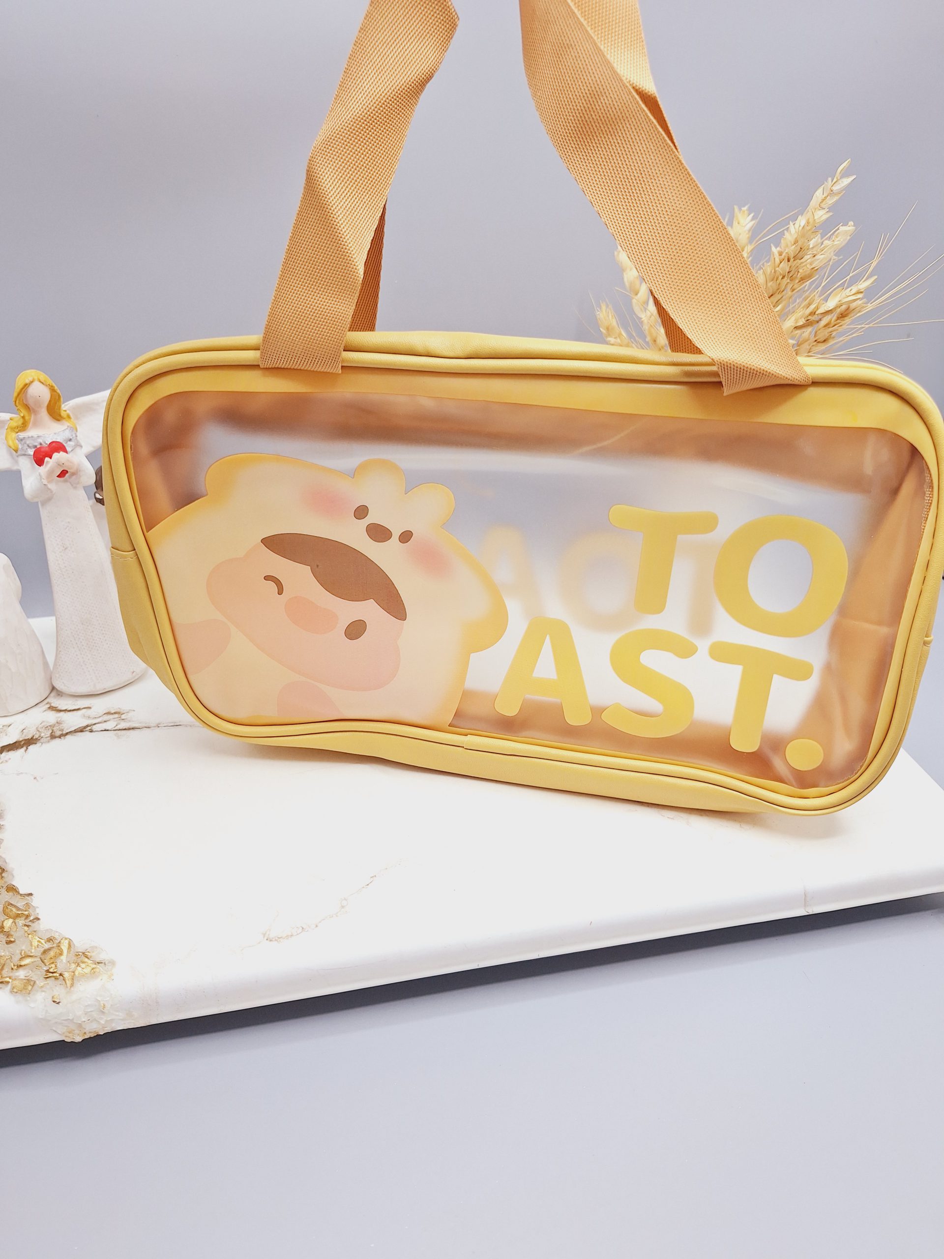 واشبگ بزرگ طرح جوجه جنس چرم (رنگ طلایی)