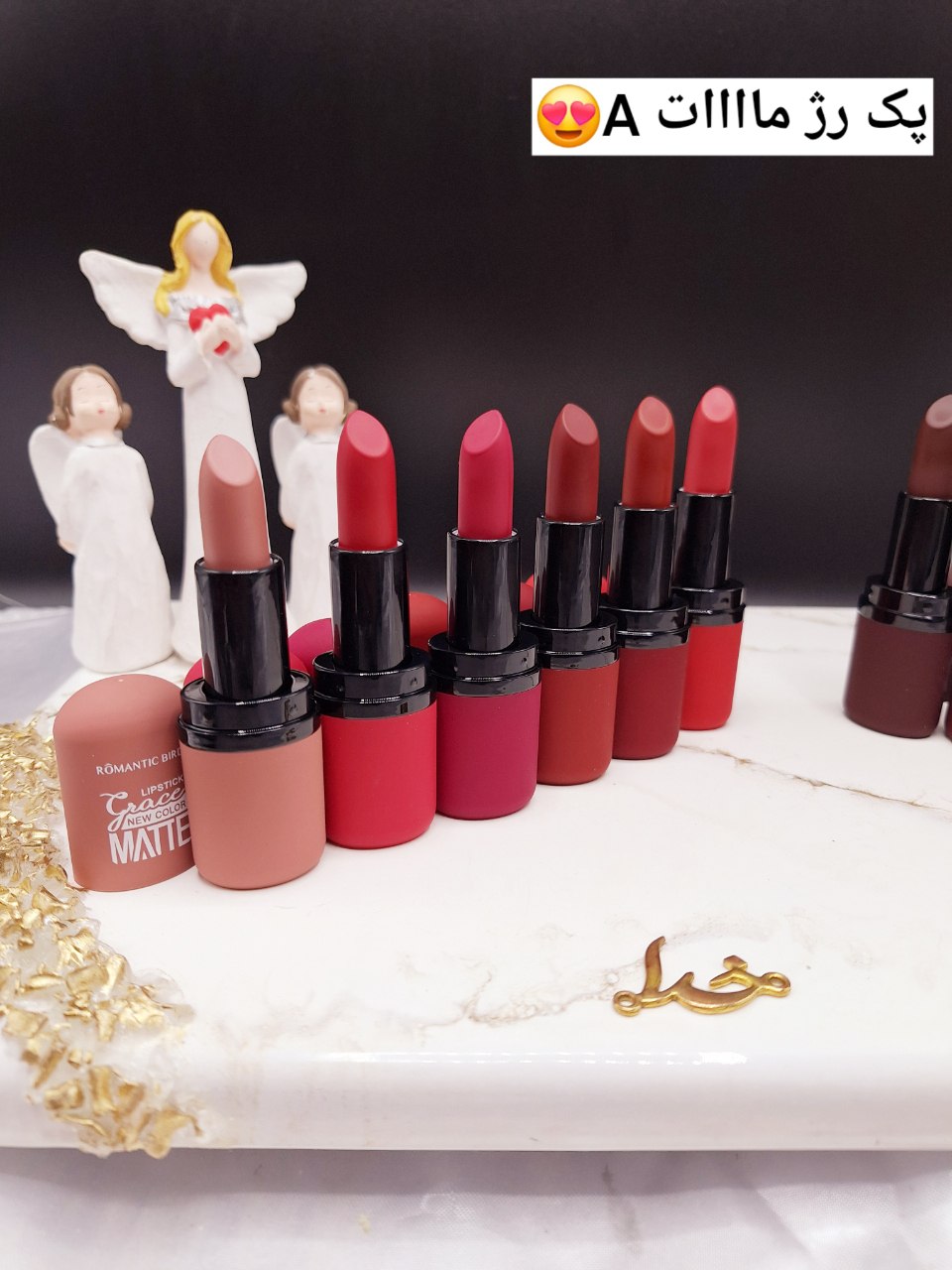 پک 6 تایی رژ جامد مات برند ROMANCE BIRD کد R4607