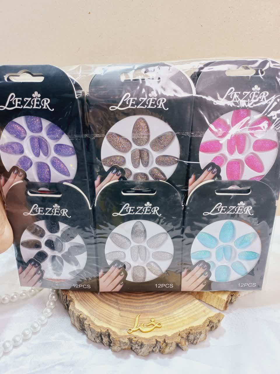 ناخن مصنوعی شاین رنگی نوک تیزلیزر LEZER کد 56775