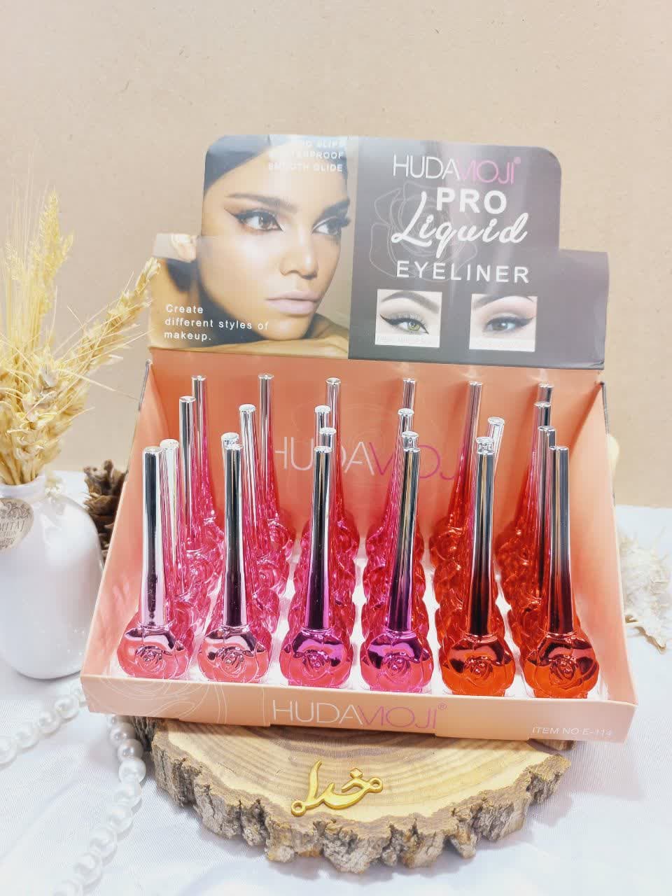خط چشم پر طرفدار ماژیکی مدل گل رز هدی موجی HUDA MOJI کد E114 | پخش عمده