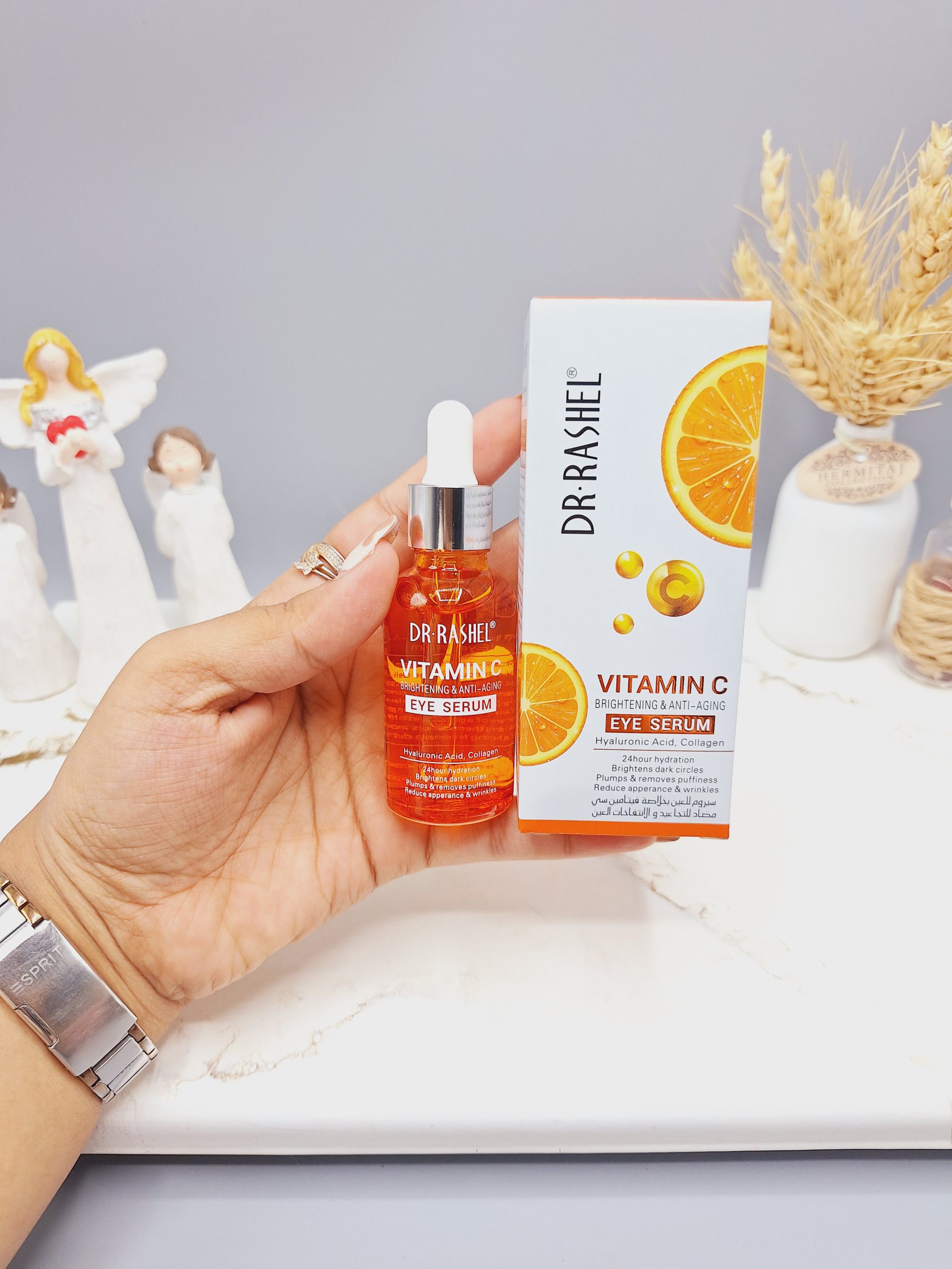 سرم دور چشم ویتامین C ضد چروک و پف چشم برند دکتر راشل اصلی کد 1430