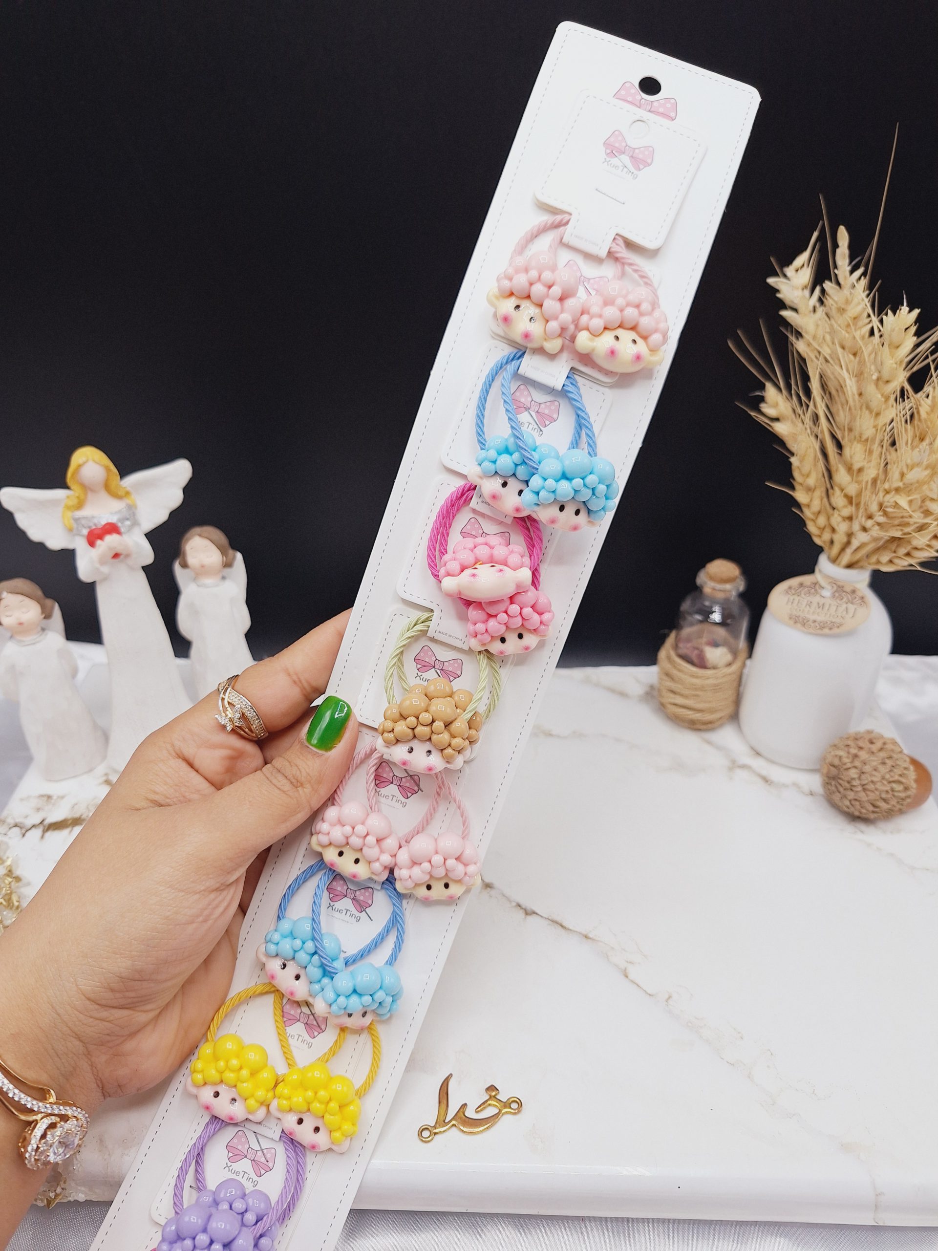 پک کارت 20عددی گیره مو طرح نوازد مو فرفری