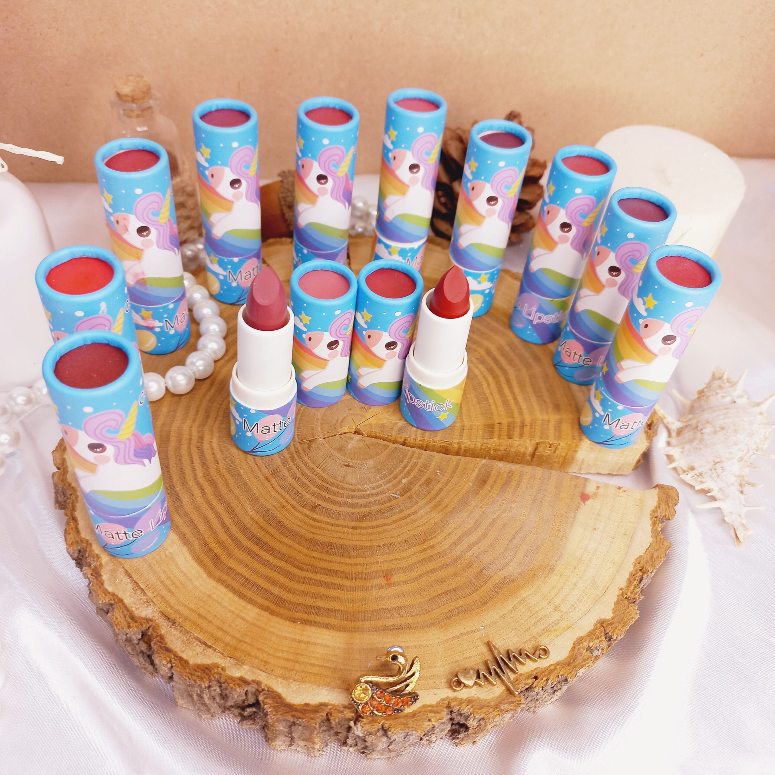 رژ لب جامد طرح یونیکورن COMFOR BEAUTY