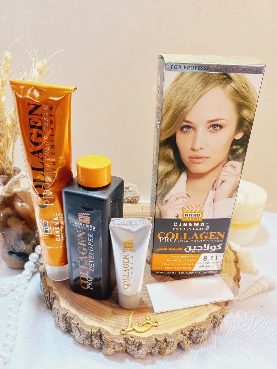 کیت رنگ مو بلوند زیتونی روشن شماره 8/11 کلاژن  COLLAGE
