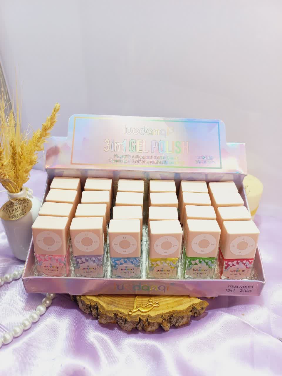 لاک ناخن طرح موزیک پلیر لادونکی LUODANQI کد 113