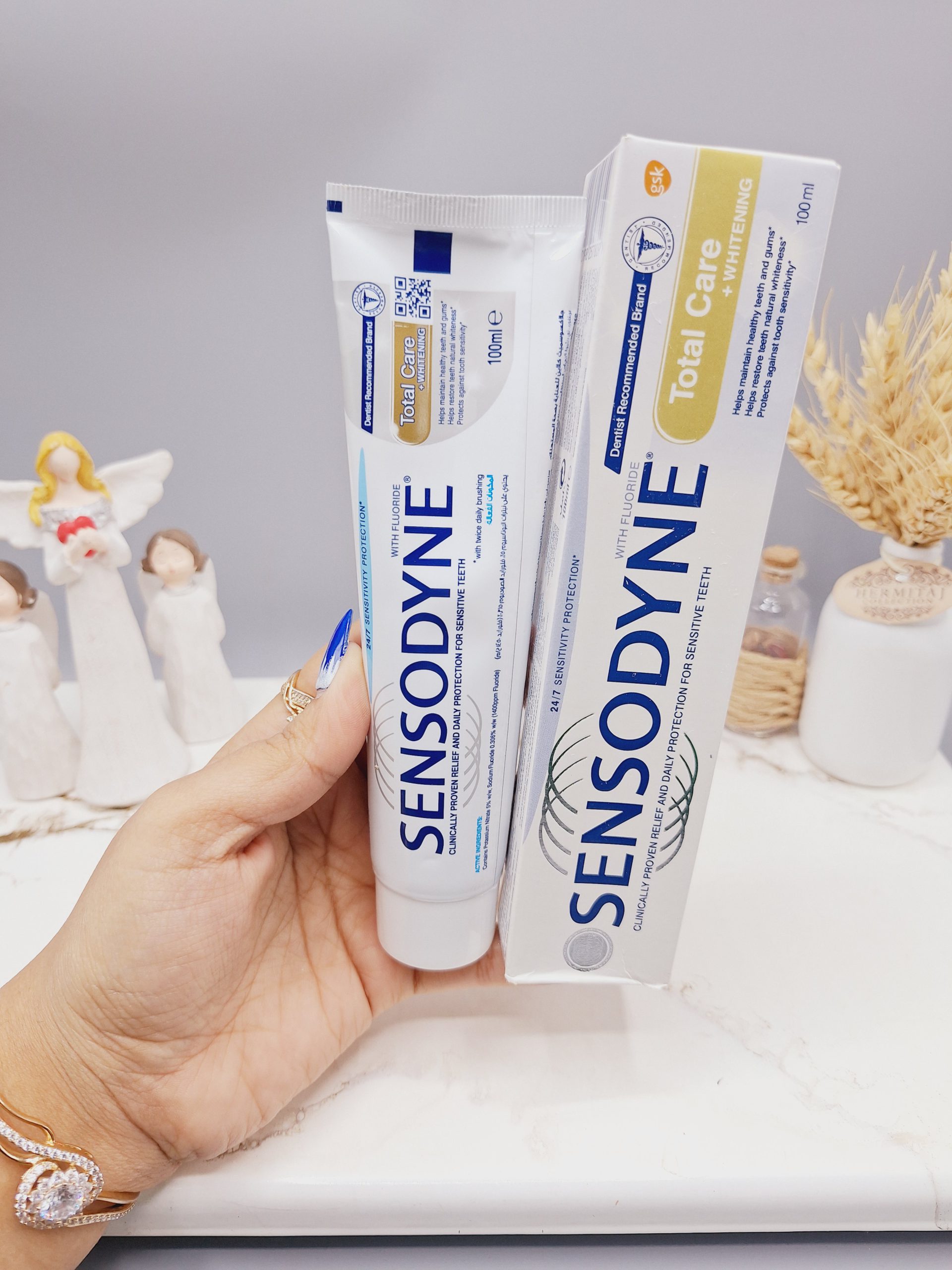 خمیر دندان سفید کننده سنسوداین ‏sensodyne با محافظت در برابر دندان درد حجم 100 گرم کد 7809