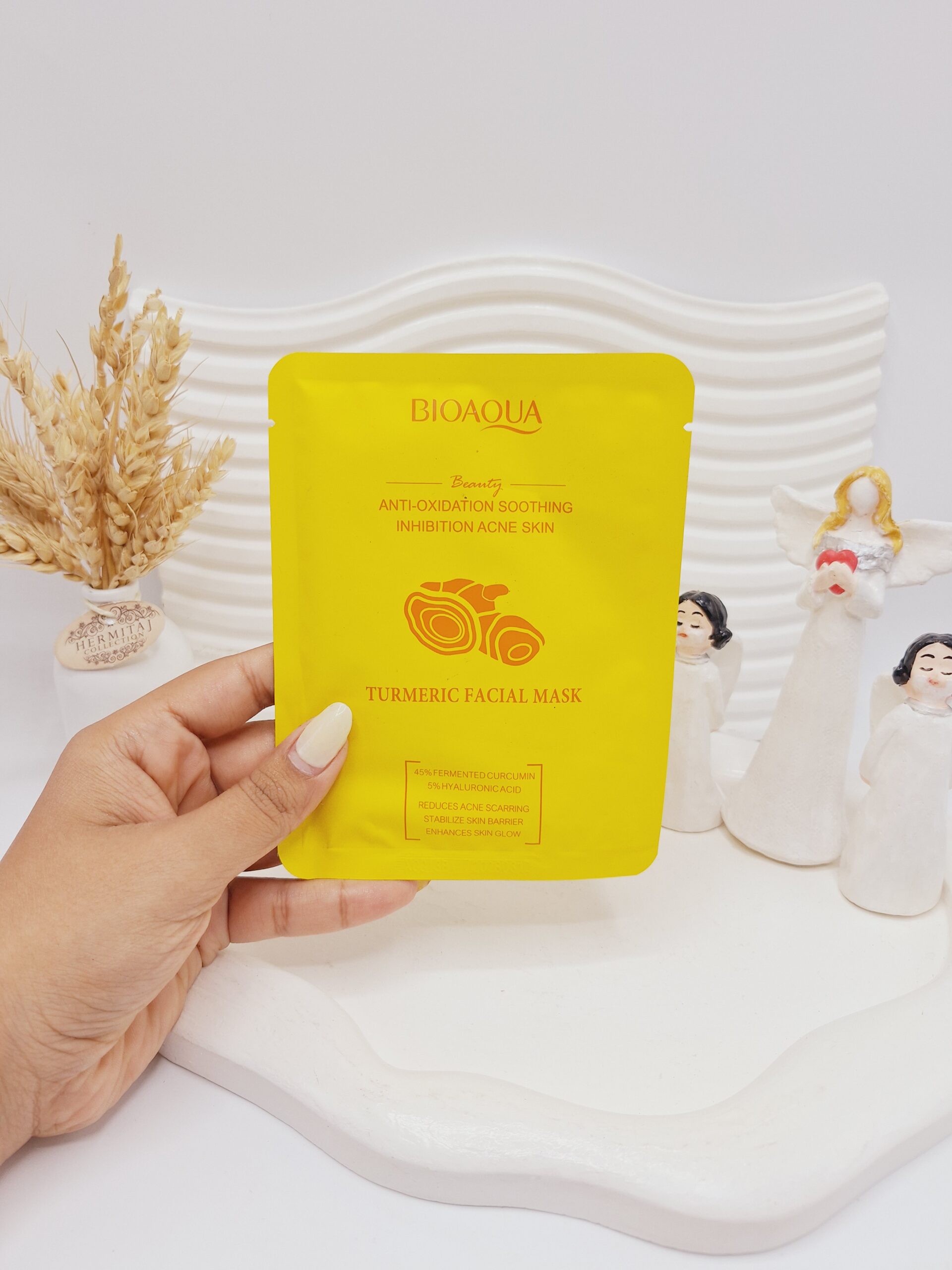 ماسک ورقه ای زردچوبه برند بیوآکوا کد 08152
