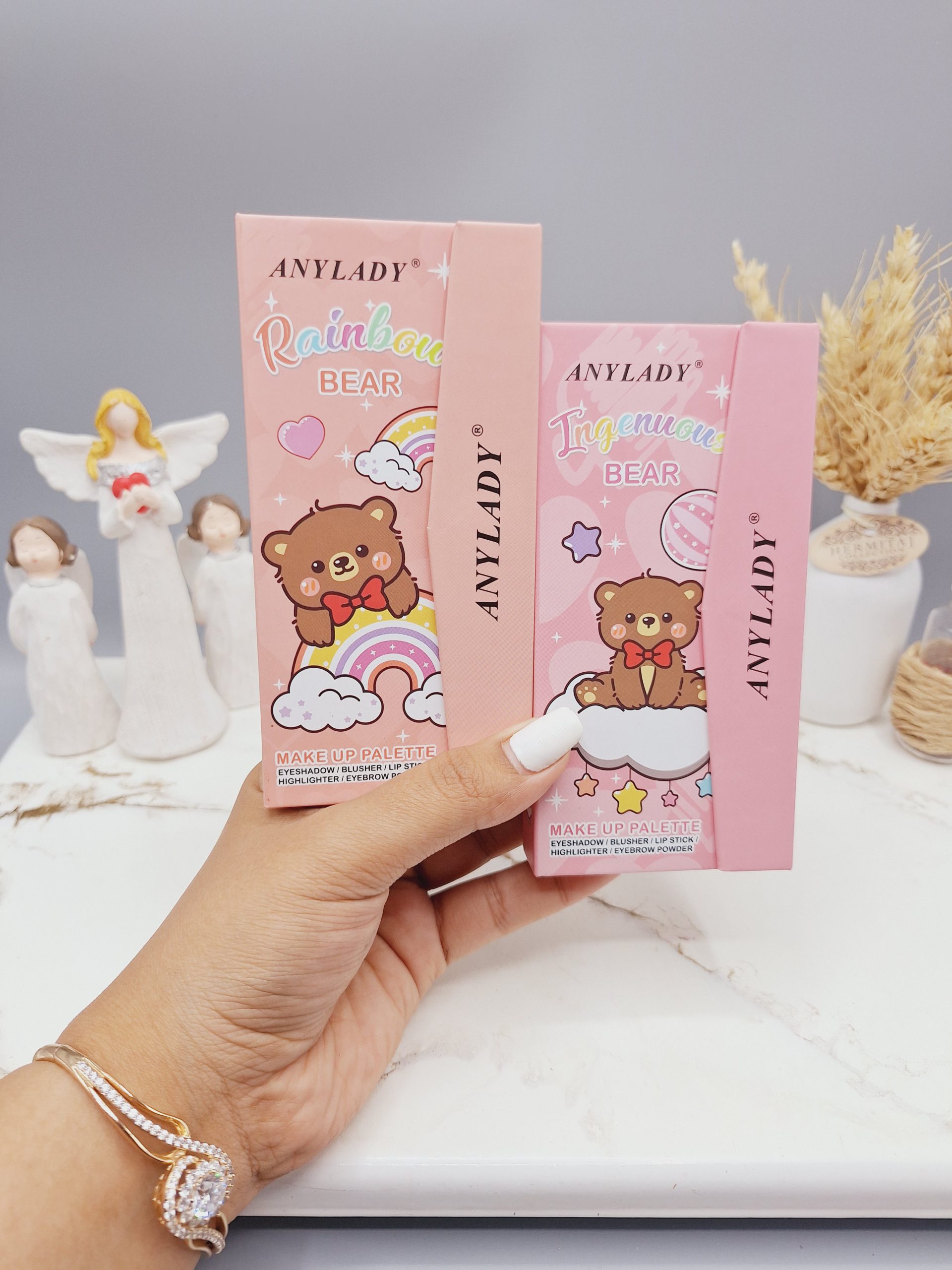 پالت سایه آنالیدی طرح دونات خرس قهوه ای کوچولو بانمک ANYLADY کد 8614HL