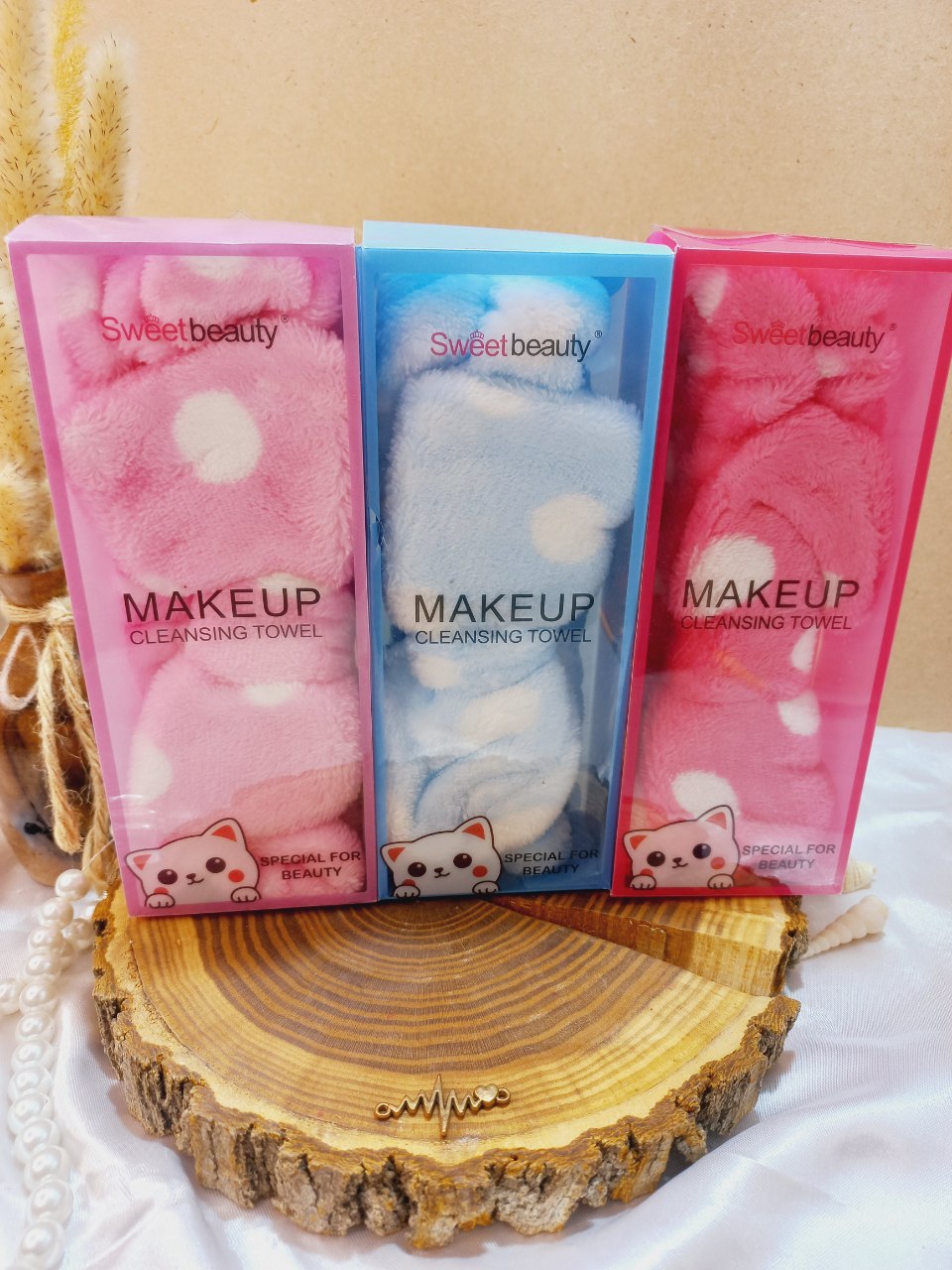 هدبند طلق دار فوق العاده با کیفیت مخملی دخترانه مدل خال خالی sweet beauty | پخش عمده