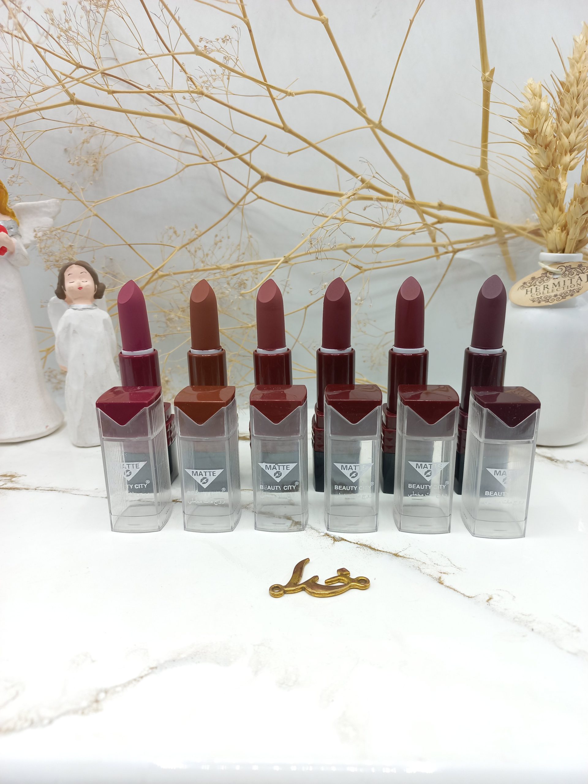 پک 6 تایی رژ لب جامد مات بیوتی سیتی BEAUTY CITY کد 1872