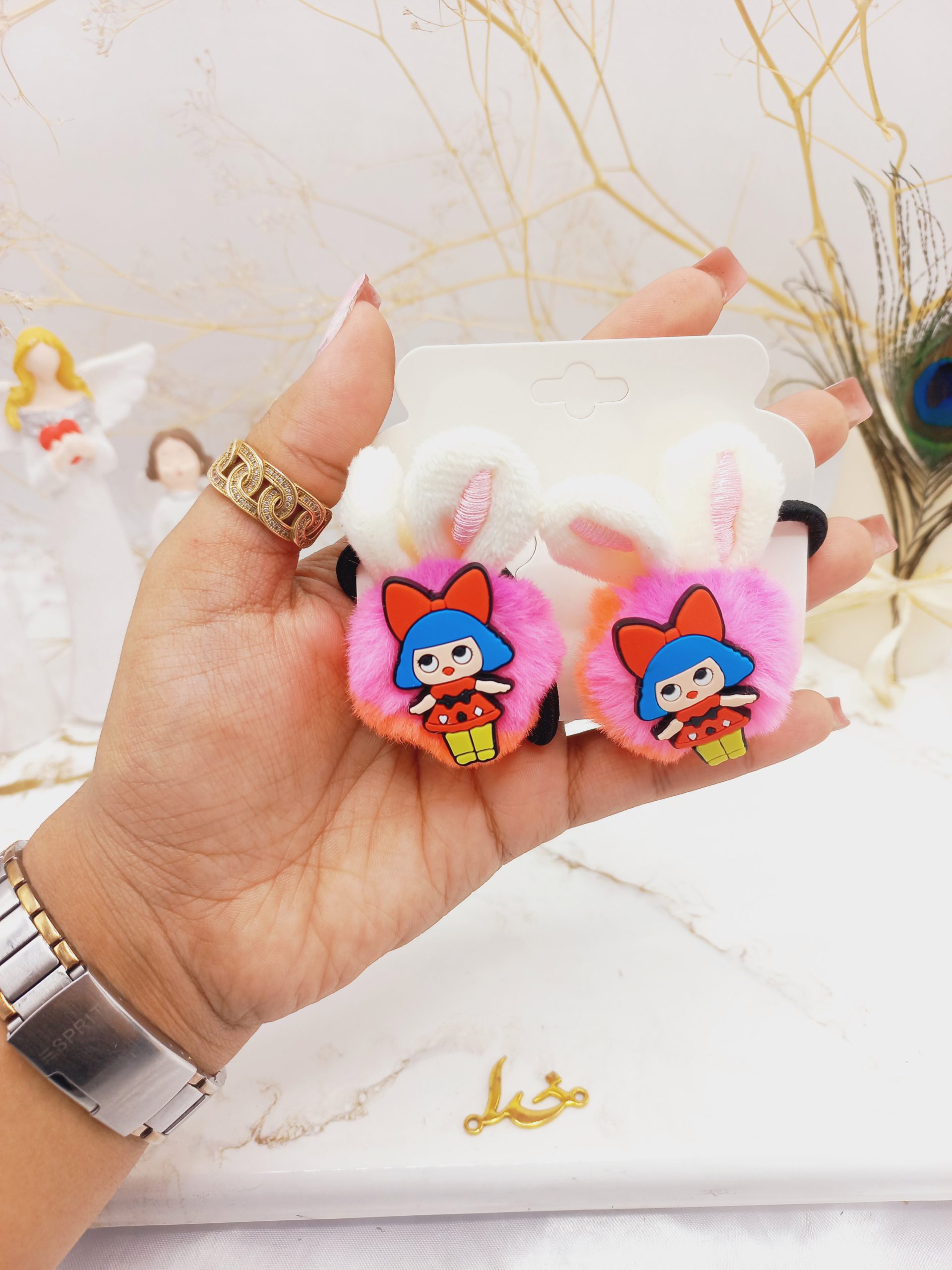 کش مو جفت دخترانه مدل خرگوشی کد 23023019