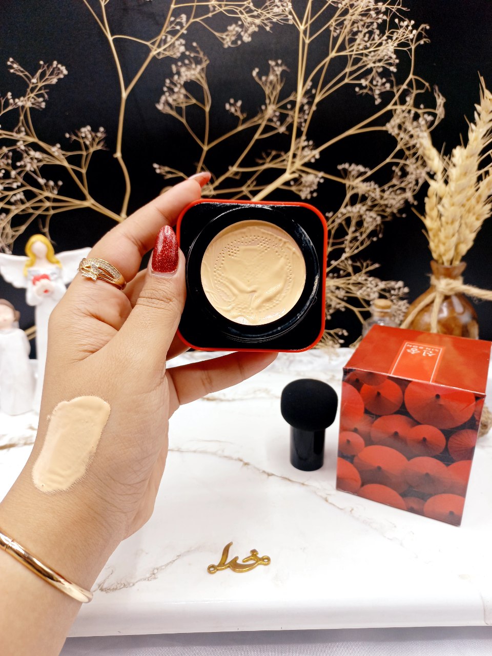 کوشن کارتن قرمز همراه با پد قارچی NEW FACE کد 00516