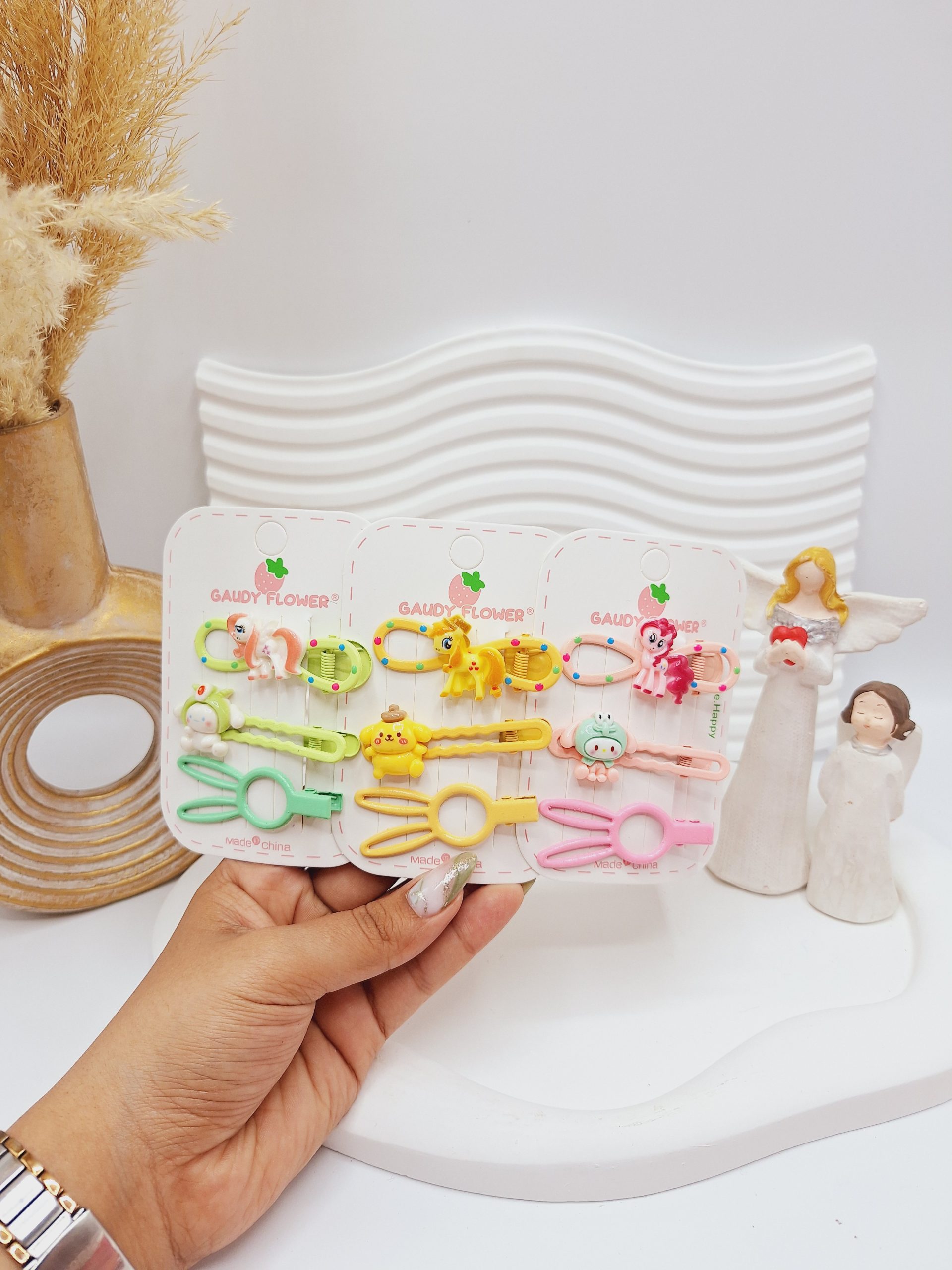 گیره تق تقی مو طرح اسب تک شاخ و  خرس