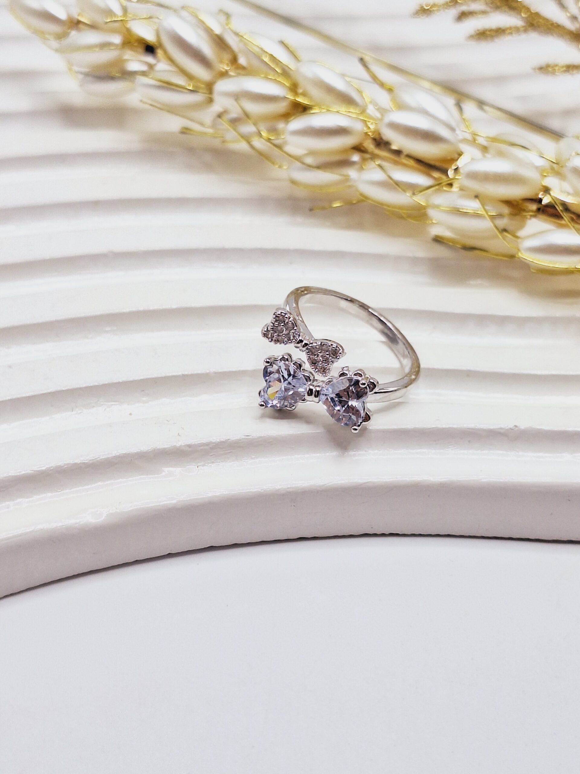 انگشتر دو پاپیون شیک