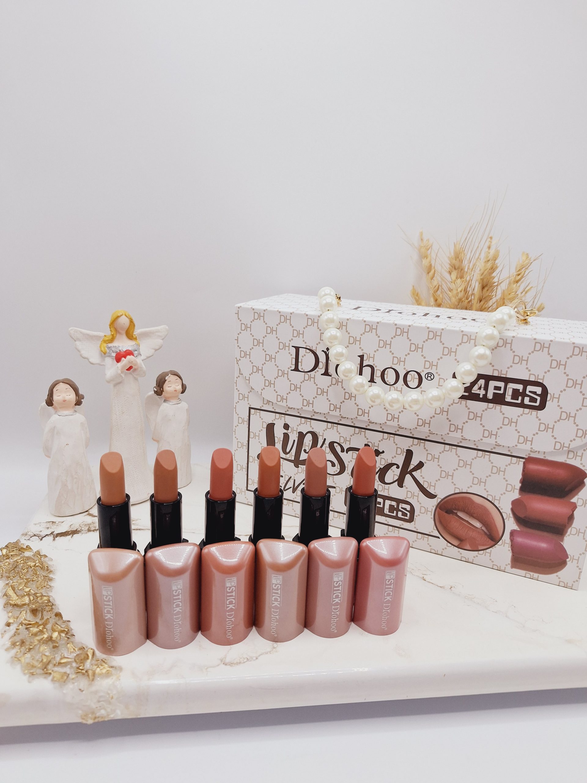 پک رژ 24 تایی مدل کیف زنانه سفید برند دروهو Drohoo کد ZY23108