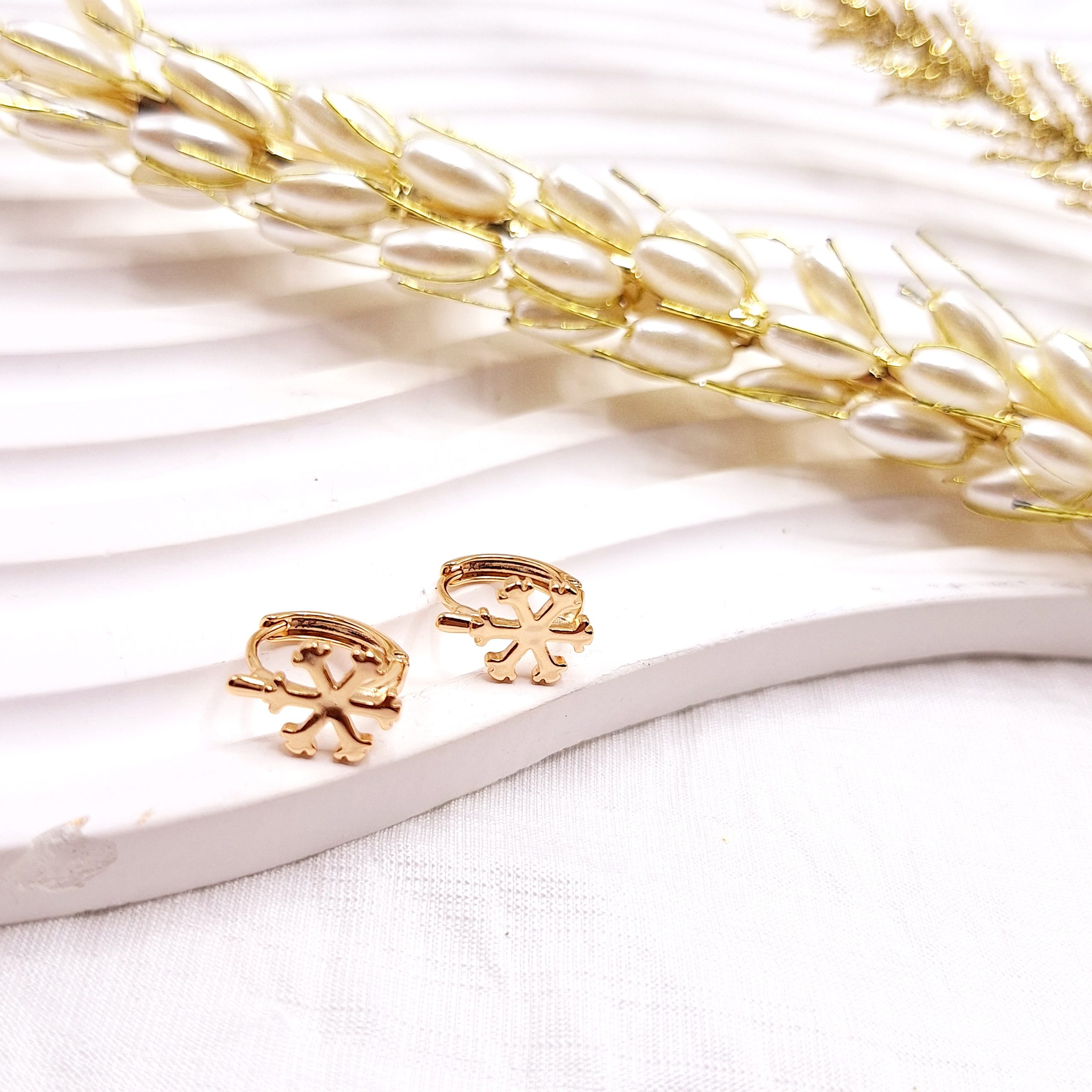 گوشواره ژوپینگ طرح دونه برف