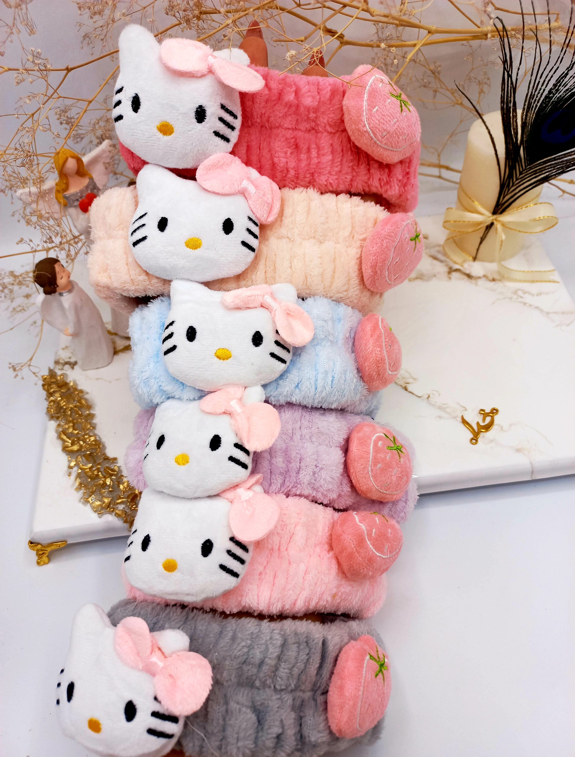 هدبند حوله ای دخترانه مدل کیتی با کیفیت