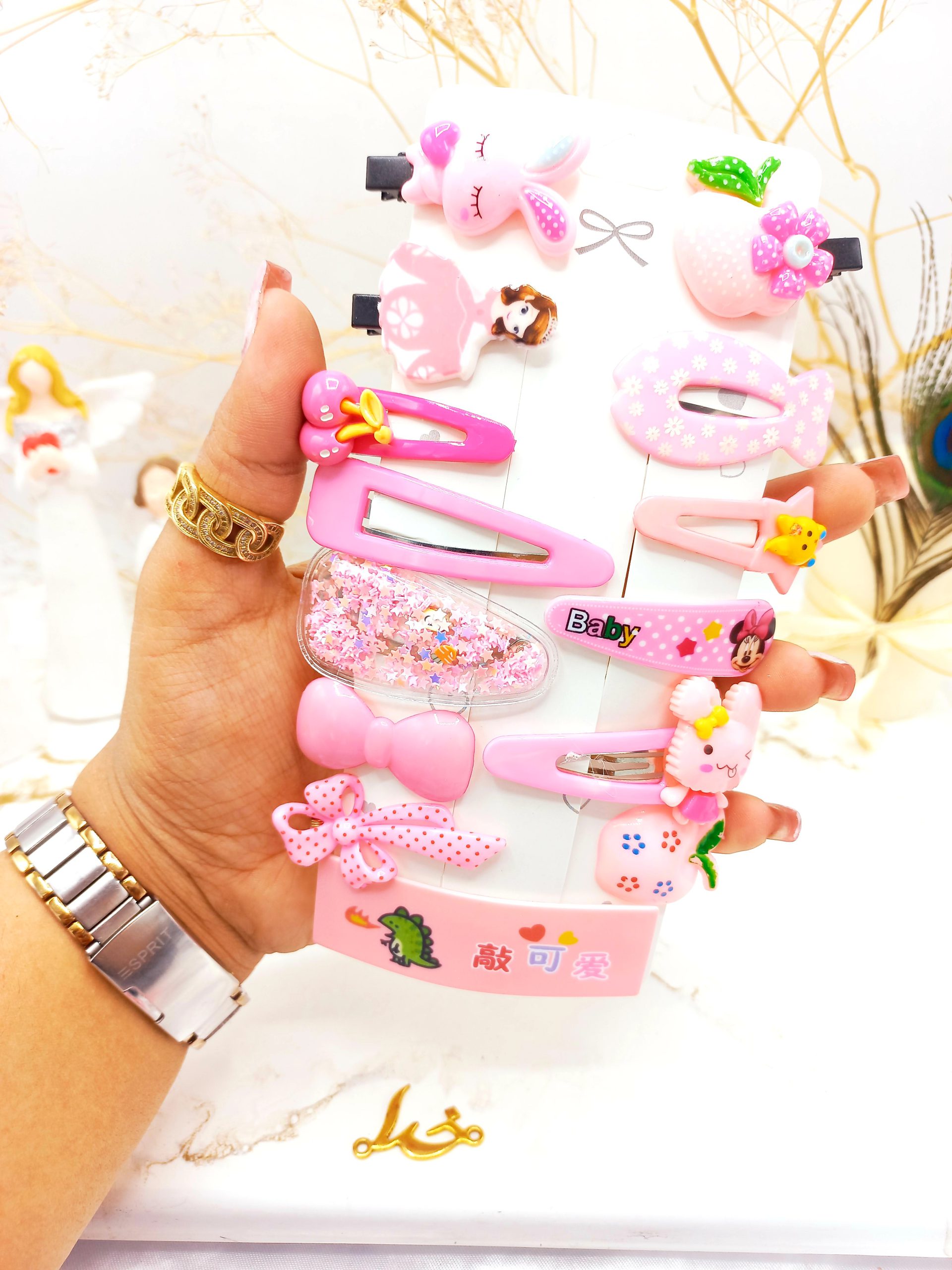 پک گیره و پنس مو دخترانه فانتزی دخترانه طرح شماره 2