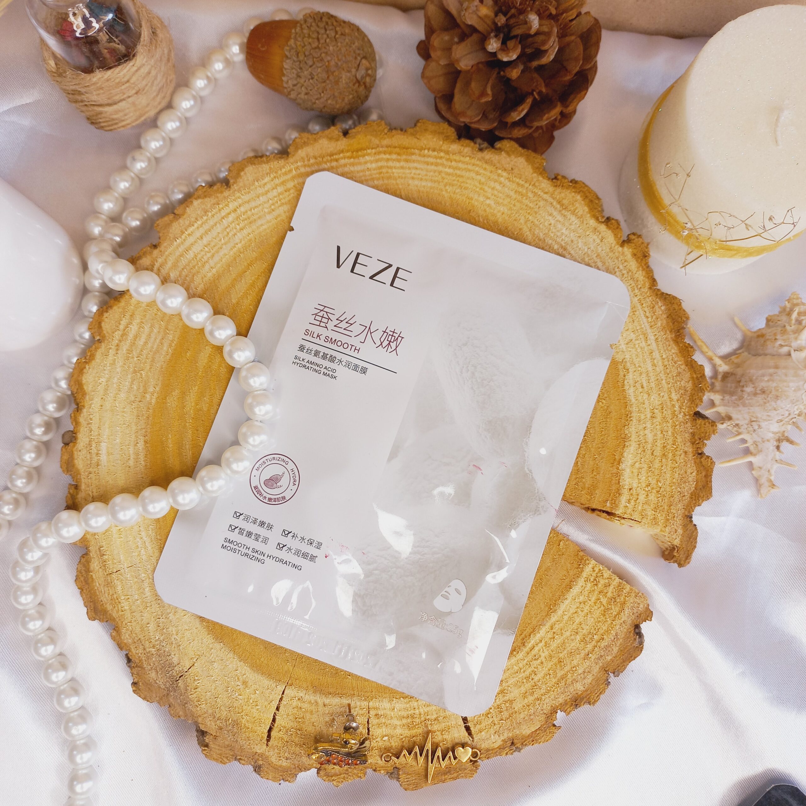 ماسک ورقه ای مغذی پیله ابریشم وزه VEZE کد FZ81105