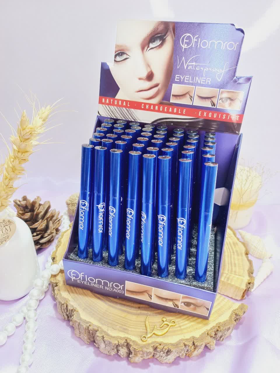خط چشم ضد آب پرطرفدار مشکی پوکه آبی فلورما FLOMROR کد A003 | پخش عمده