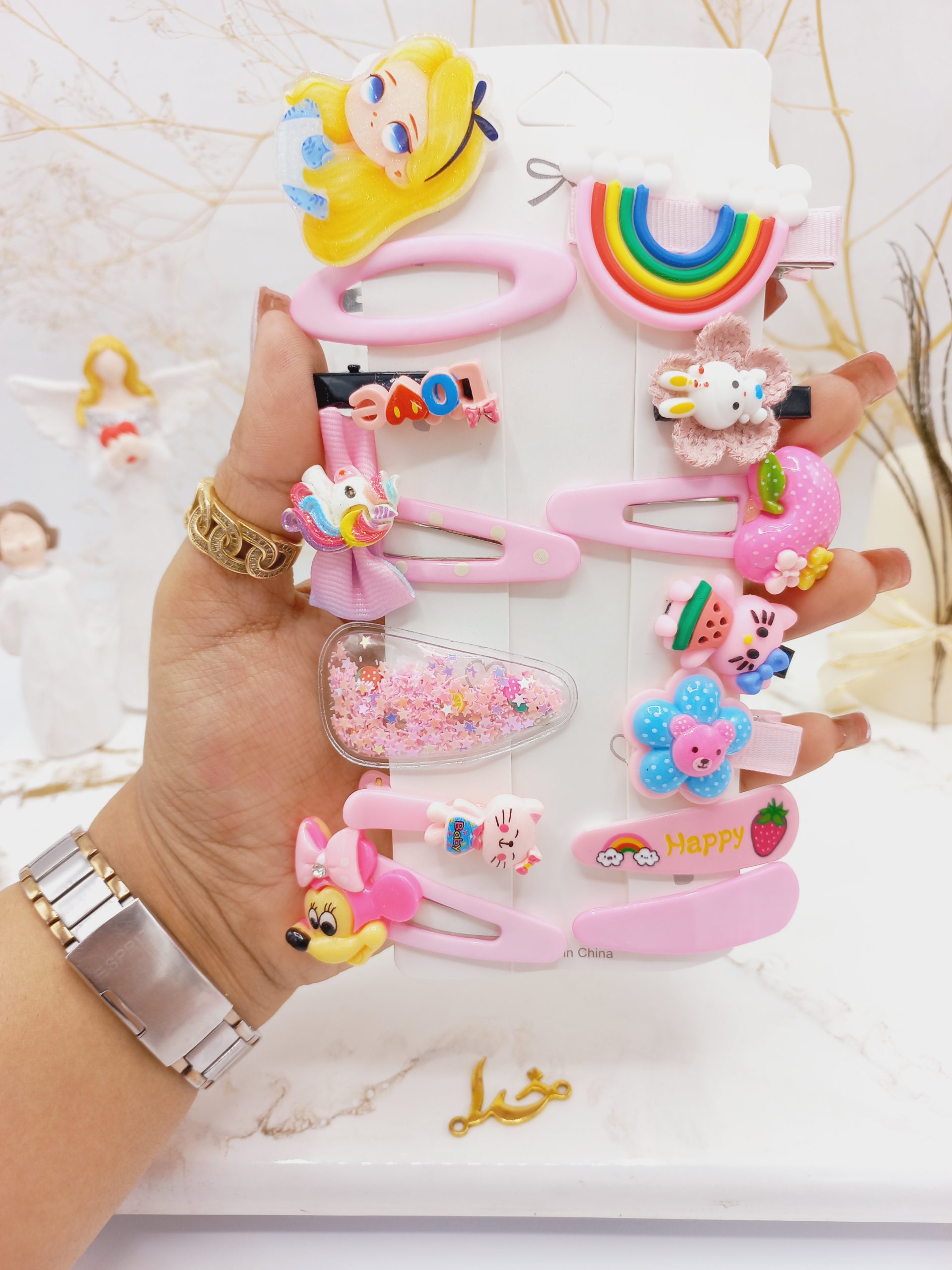 پک گیره و پنس مو دخترانه فانتزی دخترانه طرح شماره 1