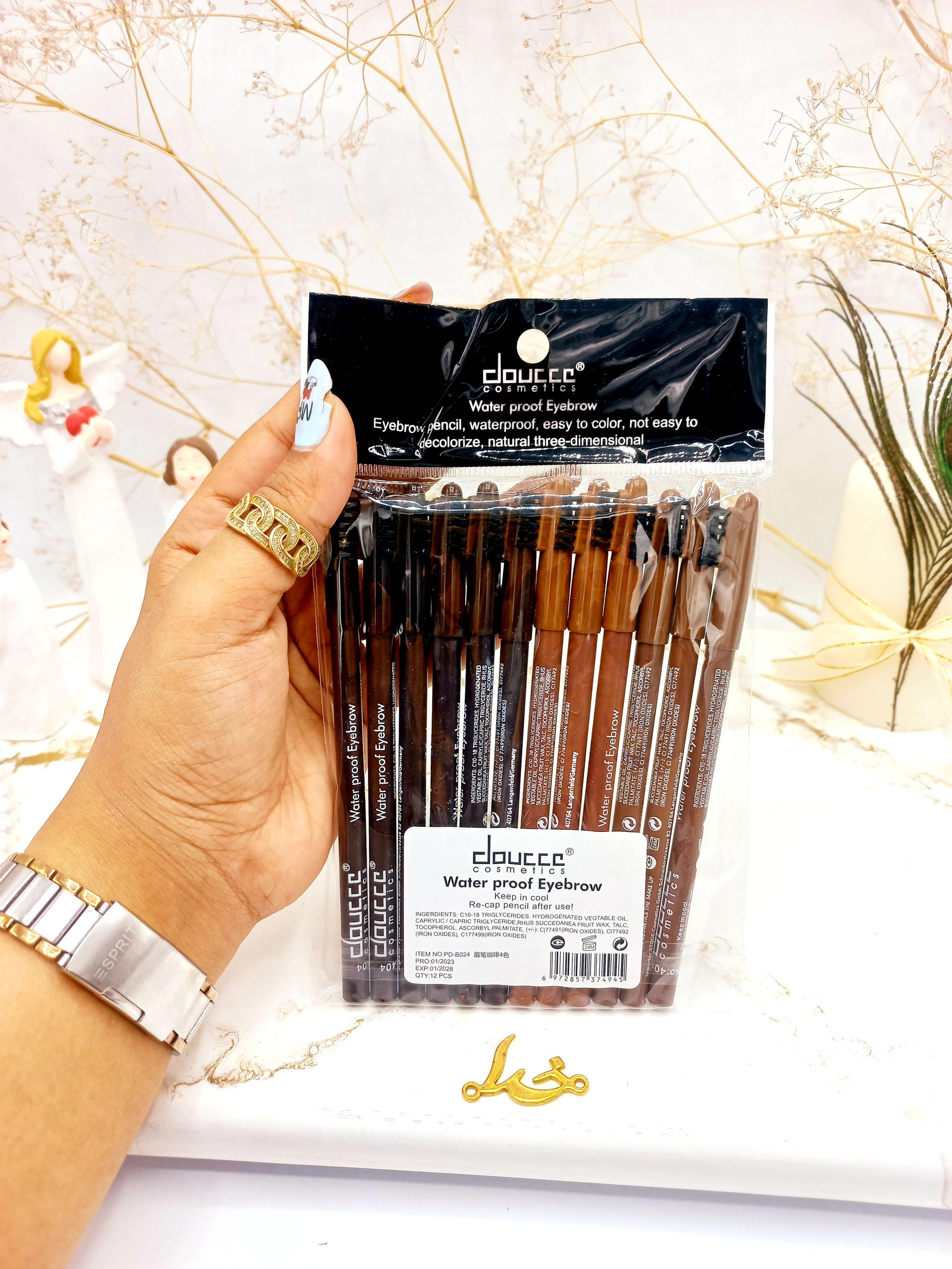 مداد ابرو ضد آب دوسه شانه دار کد 4945 اورجینال