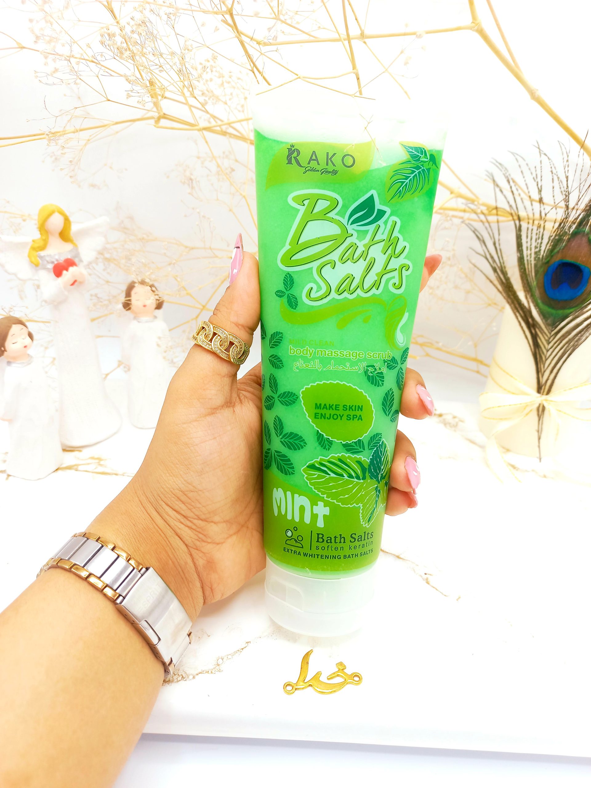 نمک حمام سفیدکننده بدن رایحه نعنا راکو ROKO ساخت بریتانیا اصلی