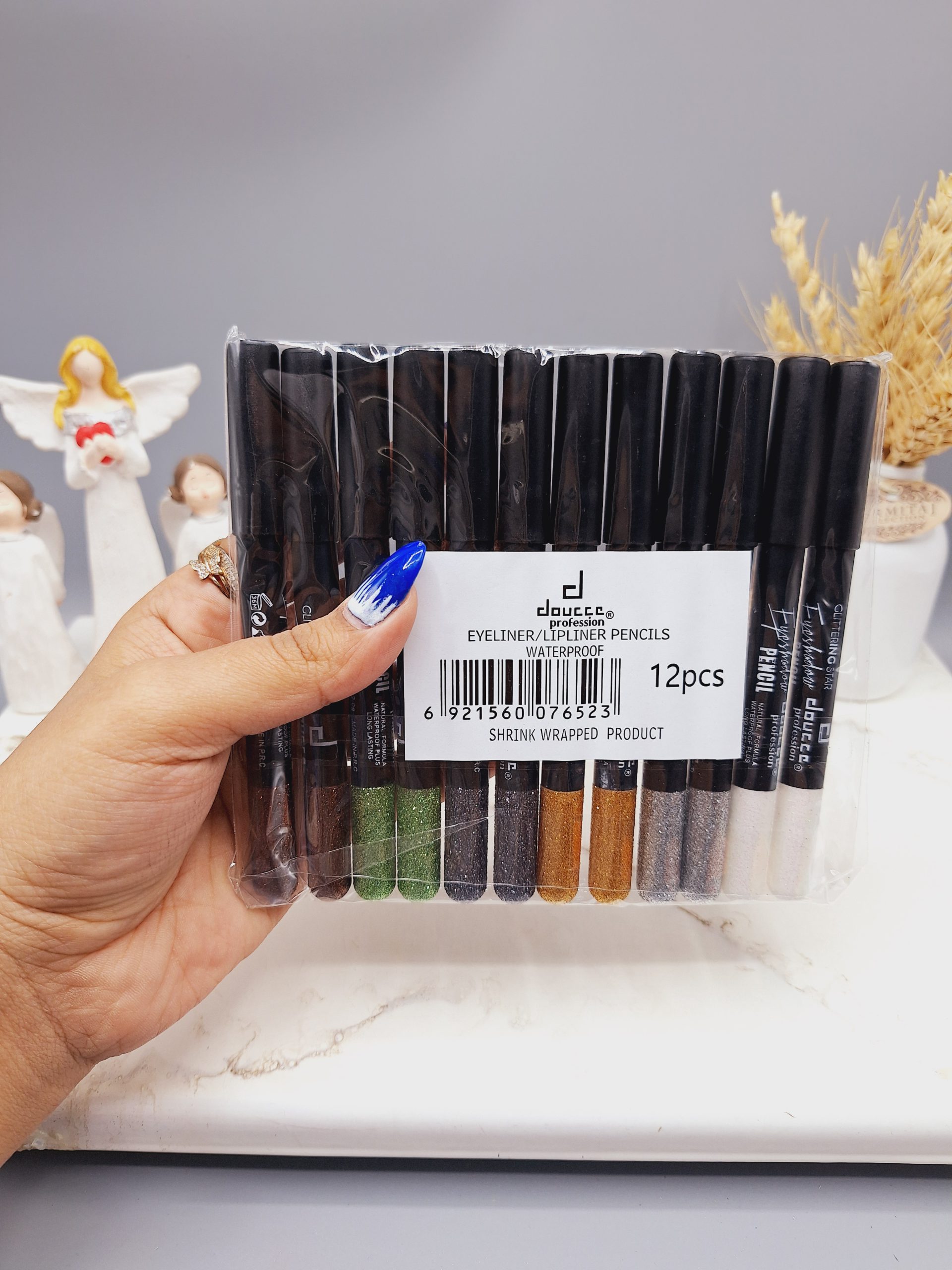 پک 12 تایی مداد چشم گلیتری برند دوسه کد 6523