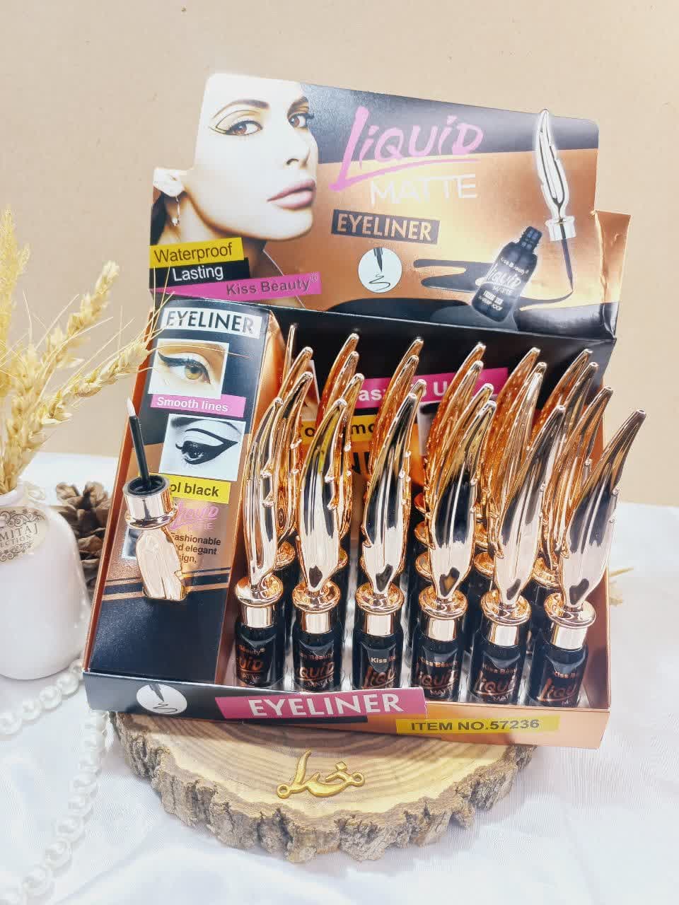 خط چشم پرطرفدار طرح پر برند کیس بیوتی KISS BEAUTY کد 57236