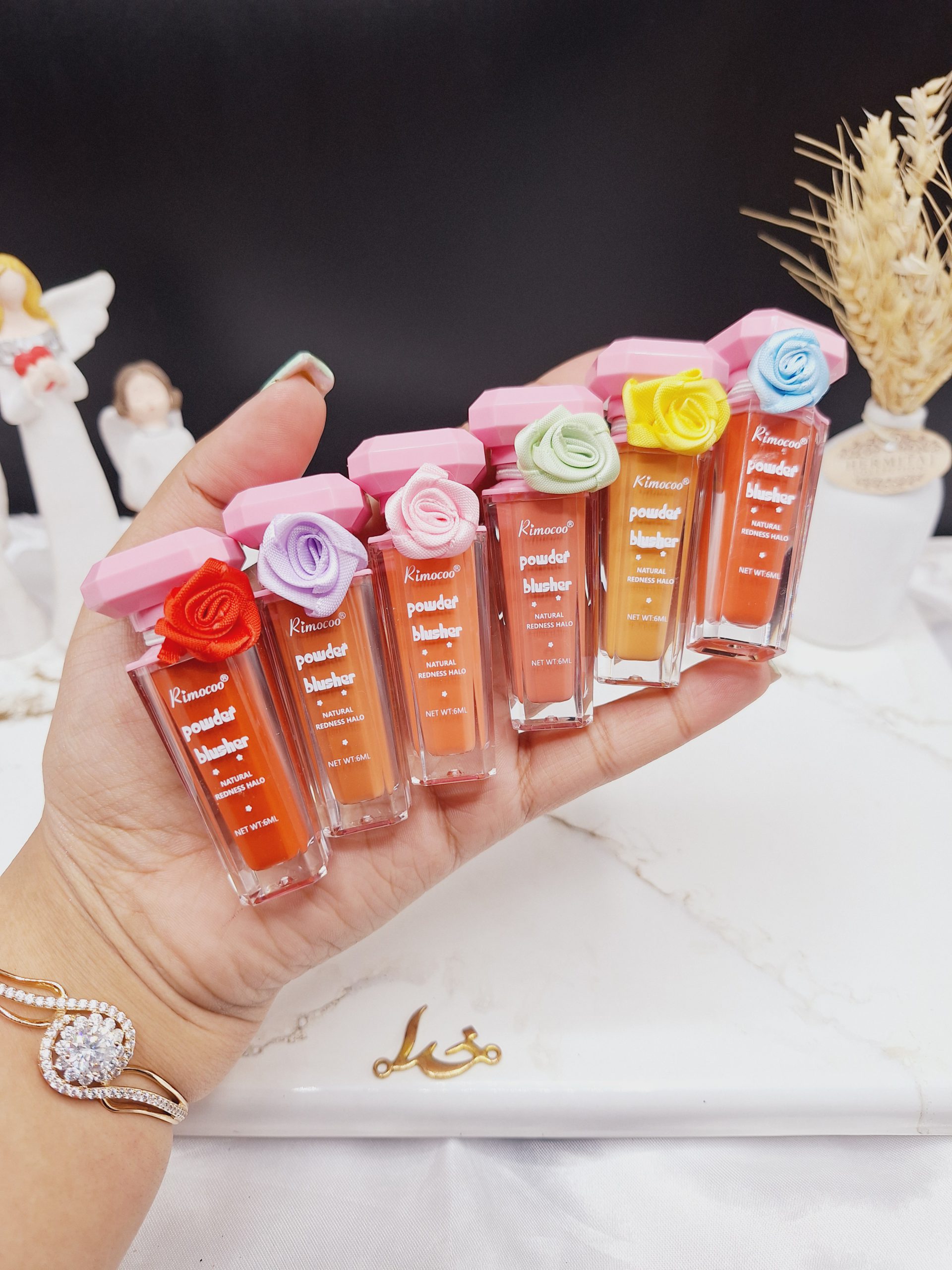 پک رژ لب مایع 6 عددی گل دار ریموکو Rimocoo کد R1212