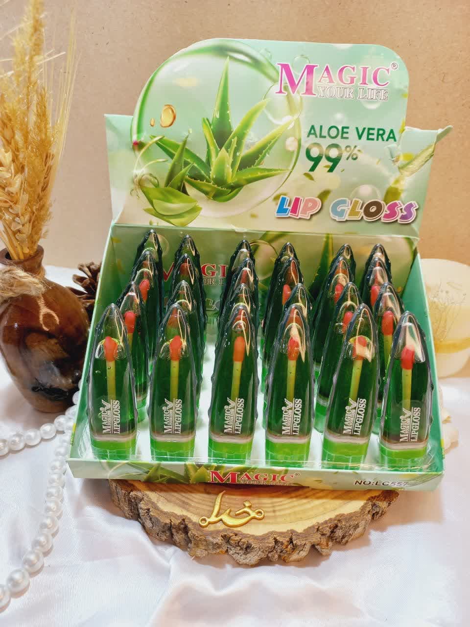 برق لب حرارتی طرح آلوئه ورا 99% مجیک MAGIC کد LC557
