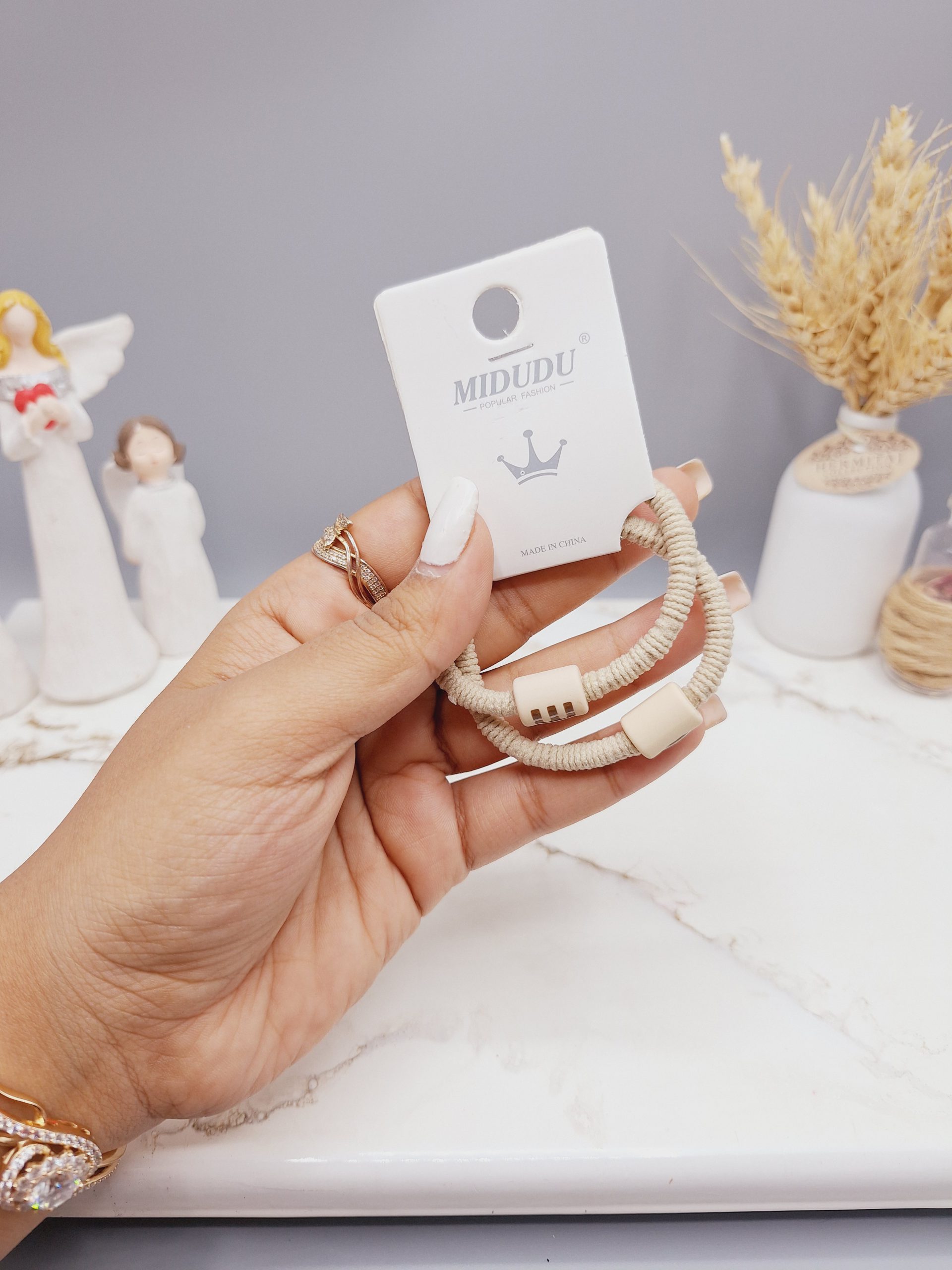 کش مو 2 تایی طرح متن m دار کد 0067 رندم