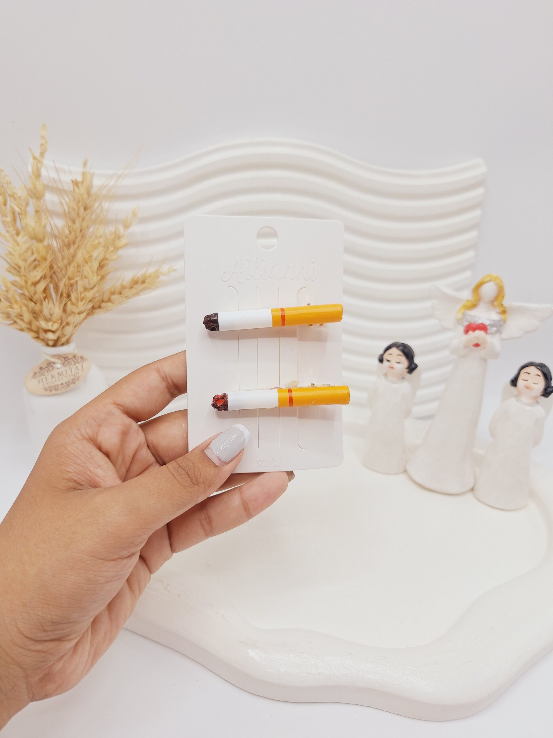 پک کارتی گیره مو طرح سیگار