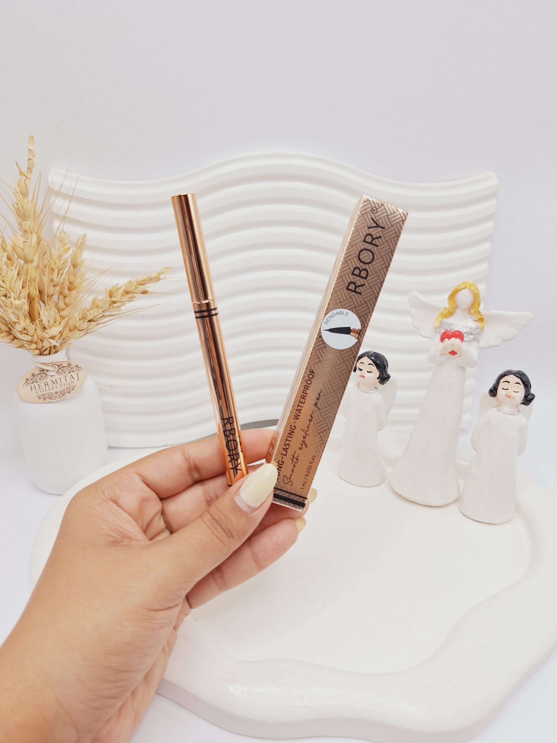 خط چشم مشکی ماژیکی خم شونده برند RBORY اصلی ضد آب کد 2985