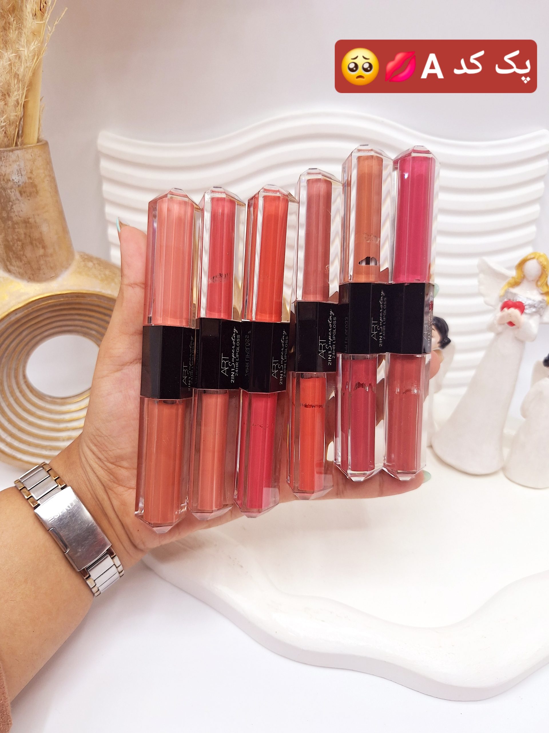 پک 6 تایی رژ مایع دو سر برند آرت اسکین کد AS972082