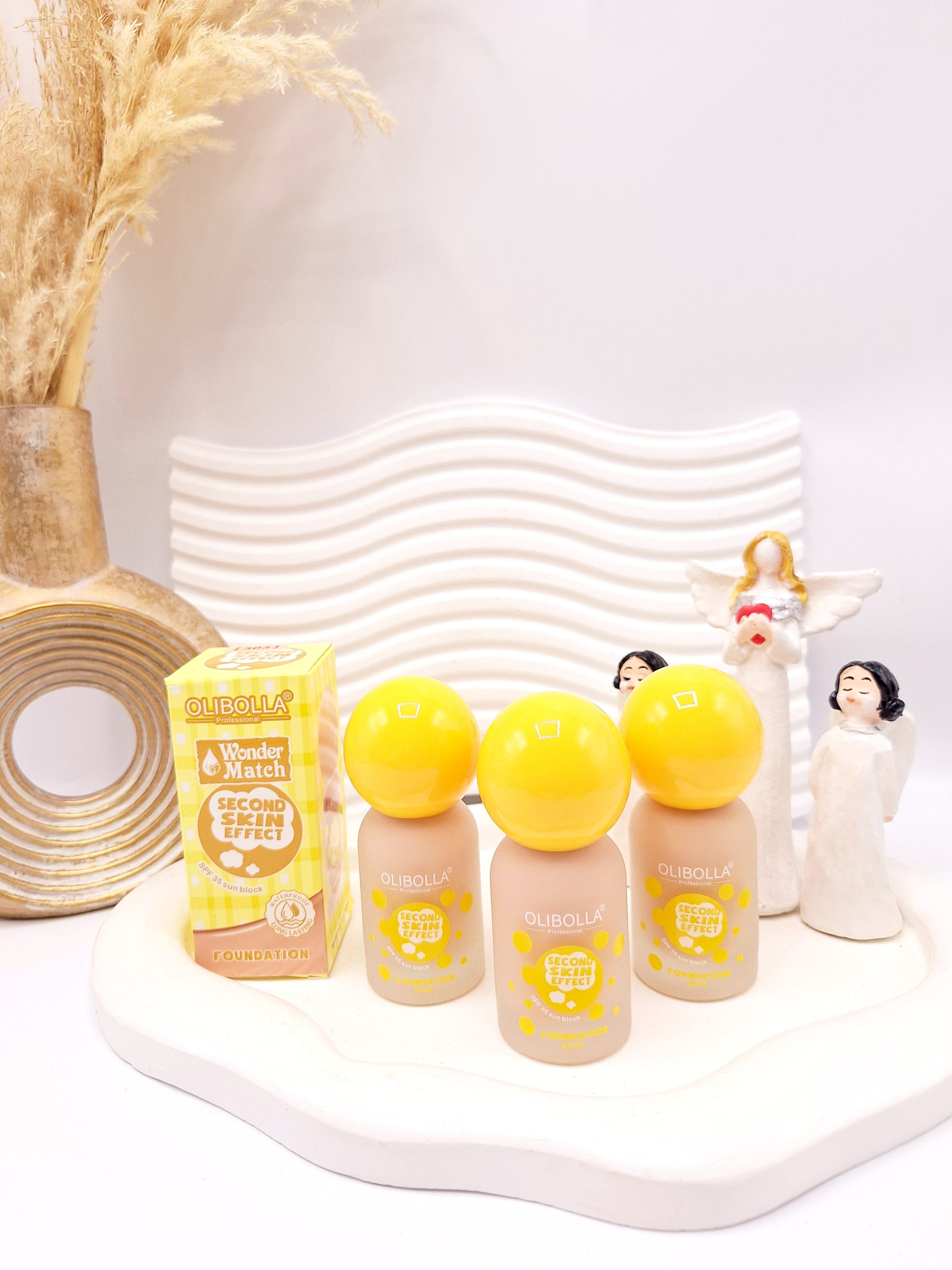 کرم پودر مات برند AOLIBOLLA کارتن زرد کد F204