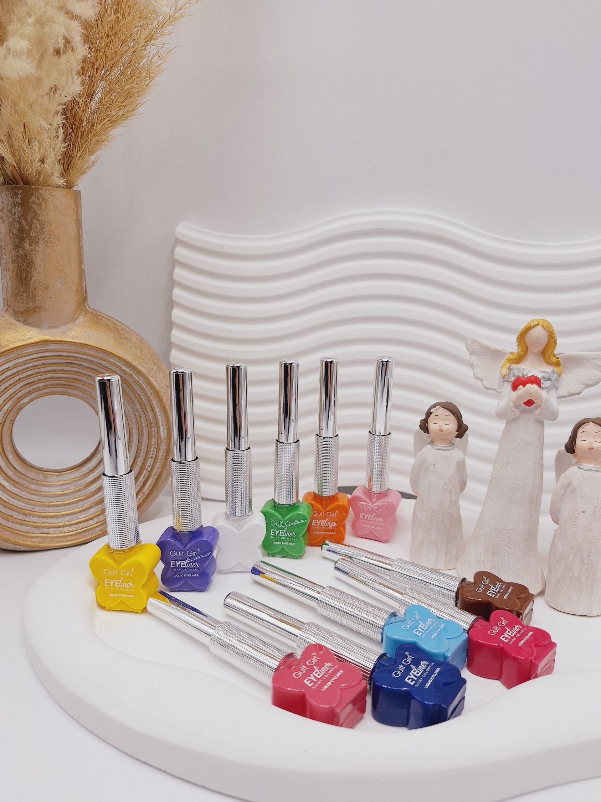 خط چشم رنگی پوکه قلبی برند Gulf Girl کد NO.