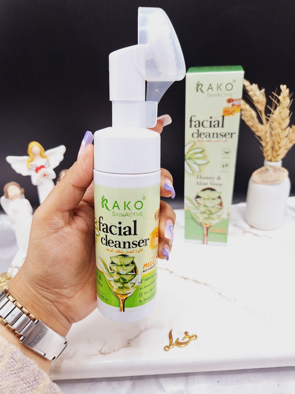 فوم روشن کننده و مرطوب کننده عسل و آلوئه ورا راکو RAKO کد RK1163