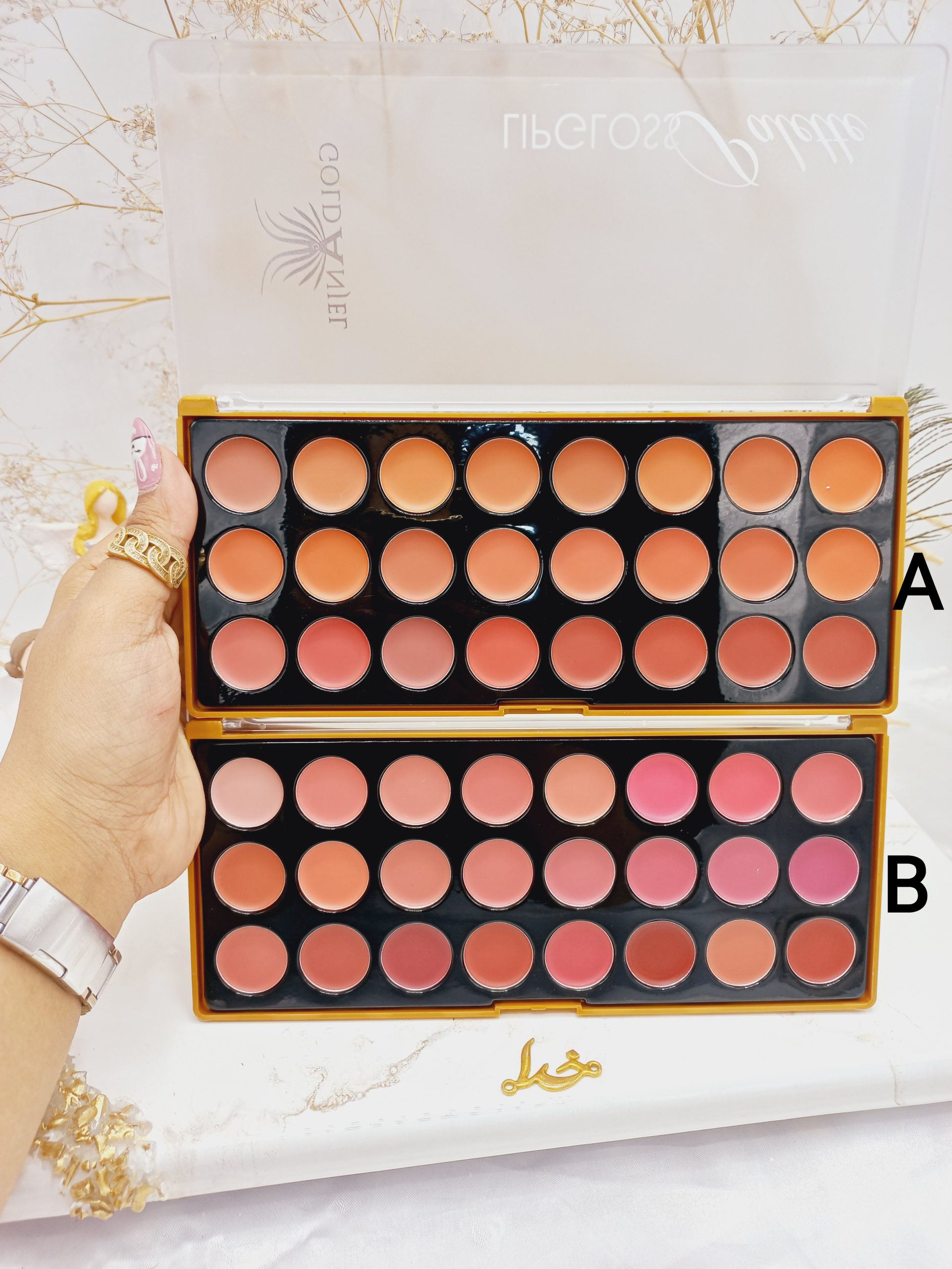 پالت پرطرفدار رژ لب 24 عددی گلد آنجل GOLD ANJEL کد GA001