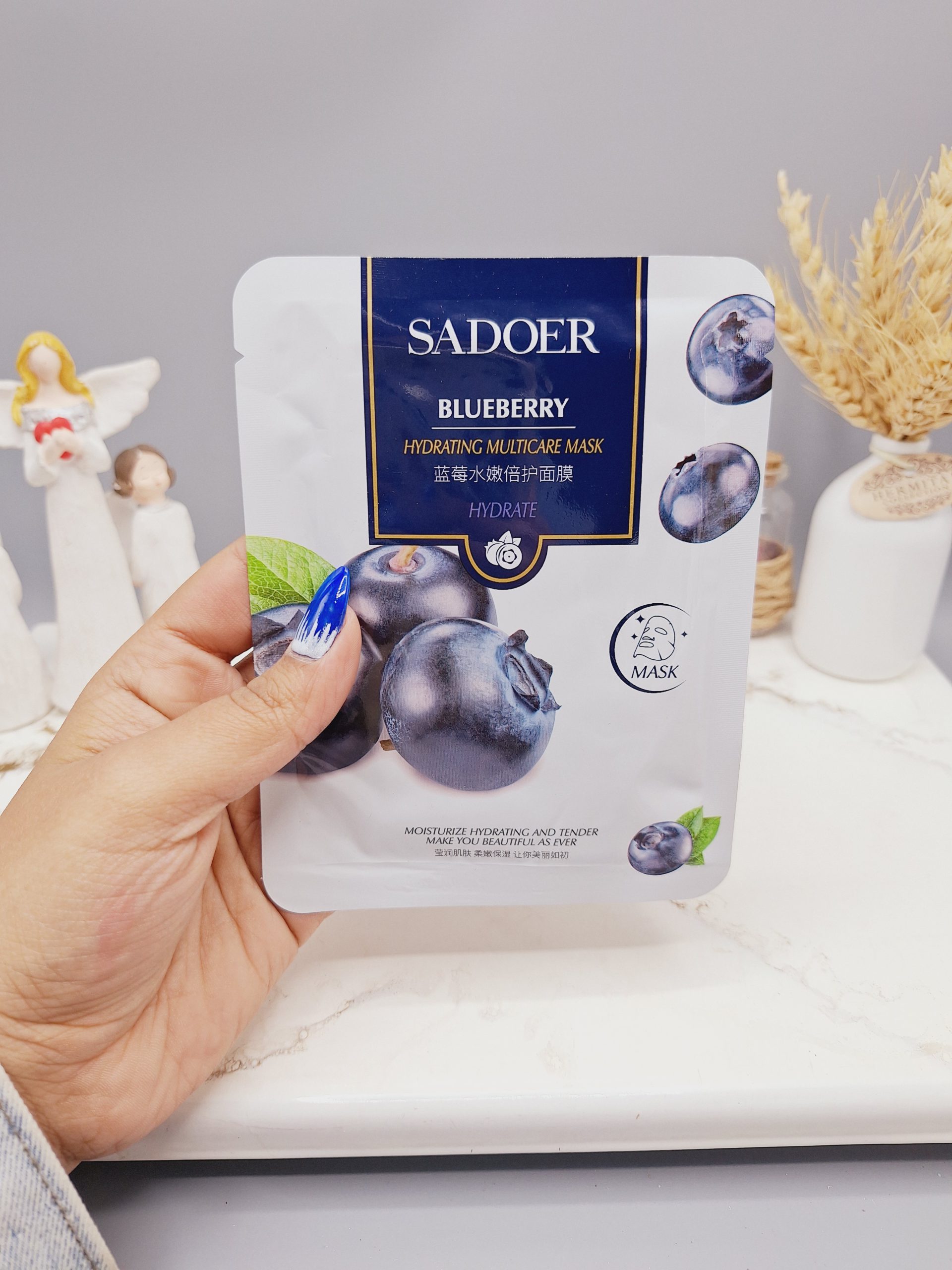 ماسک ورقه ای مولتی کر بلوبری ضد چین و چروک و روشن کننده برند سادور کد 81417