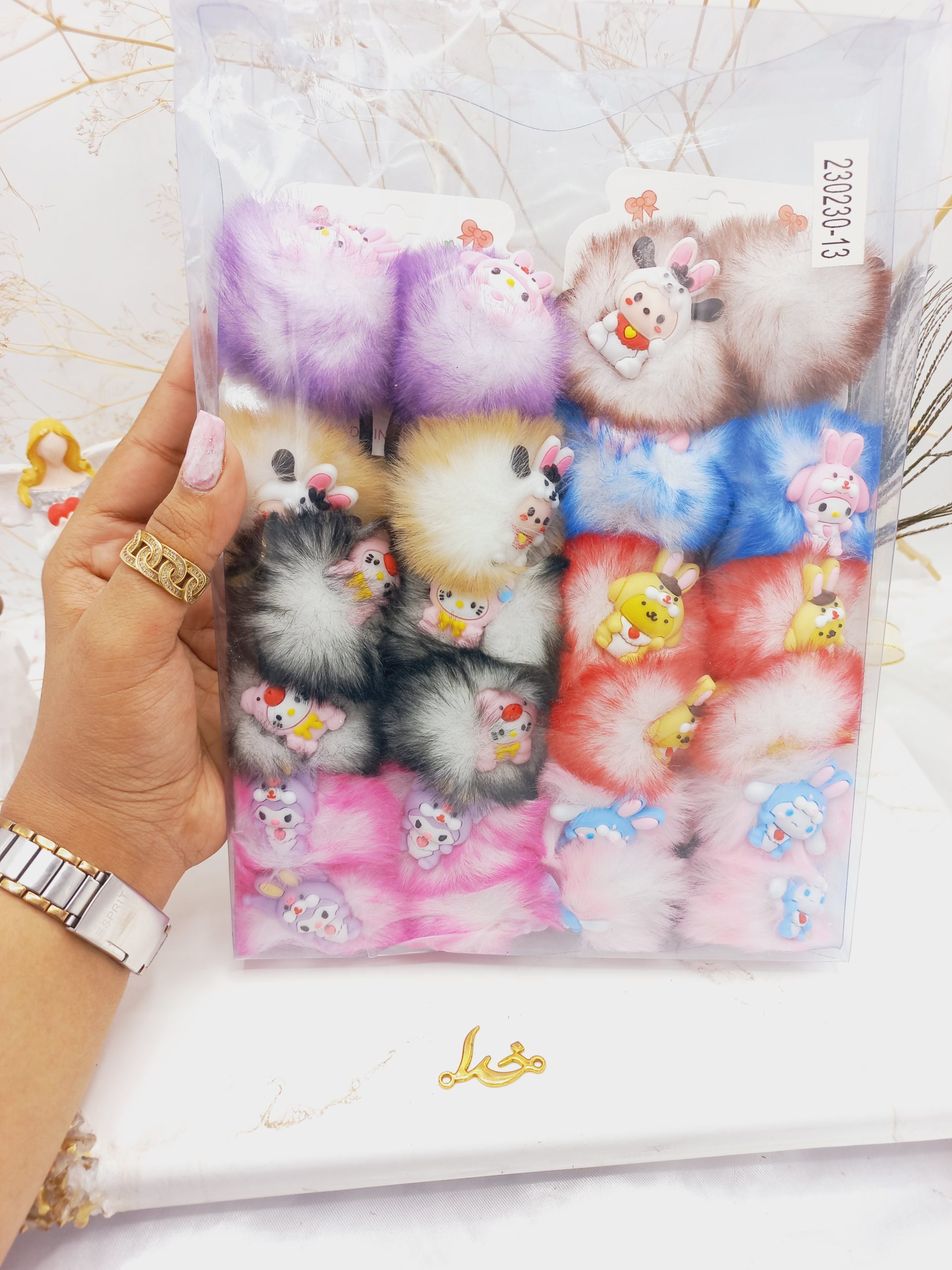 کش مو جفت دخترانه طرح فانتزی کد 23023013