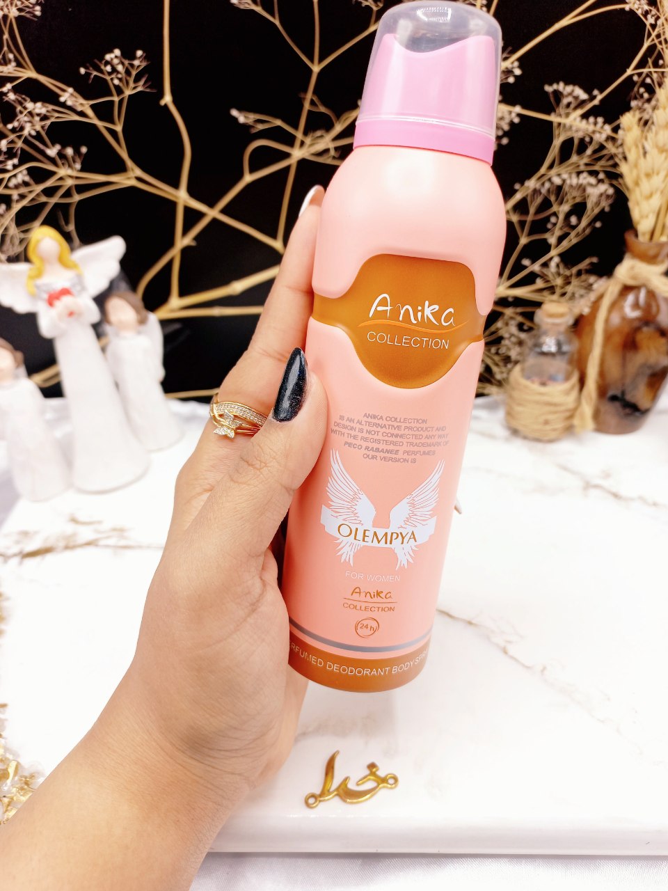 اسپری بدن زنانه رایحه OLEMPYA برند آنیکا Anika کد 5420