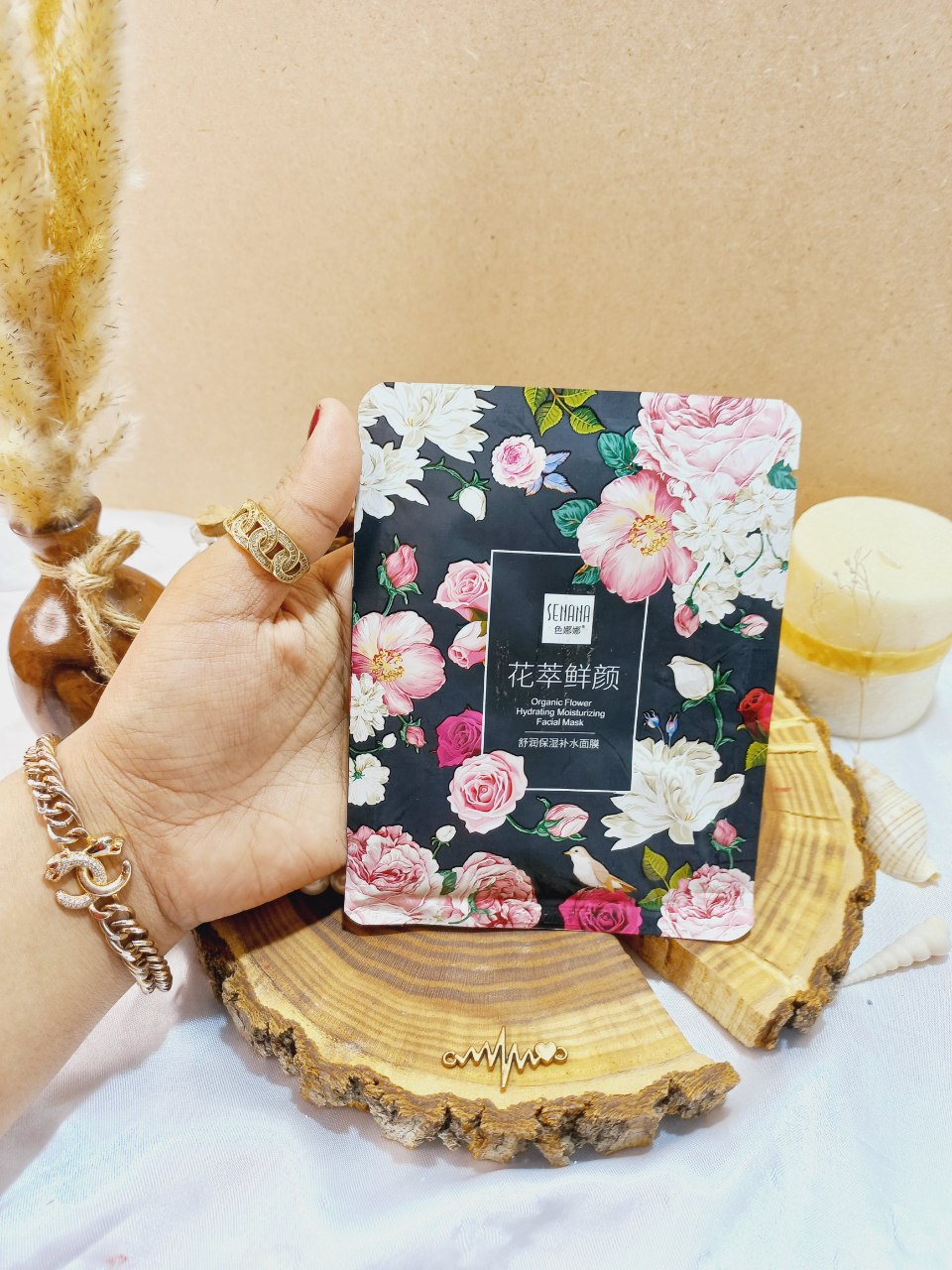 ماسک ورقه ای گل رز ارگانیک سنانا SENANA کد 3749 | پخش عمده