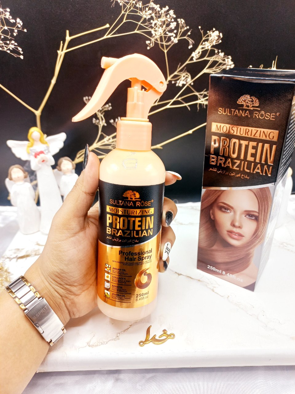 اسپری دو فاز کراتین و پروتین برند SULTANA ROSE کد SA_221