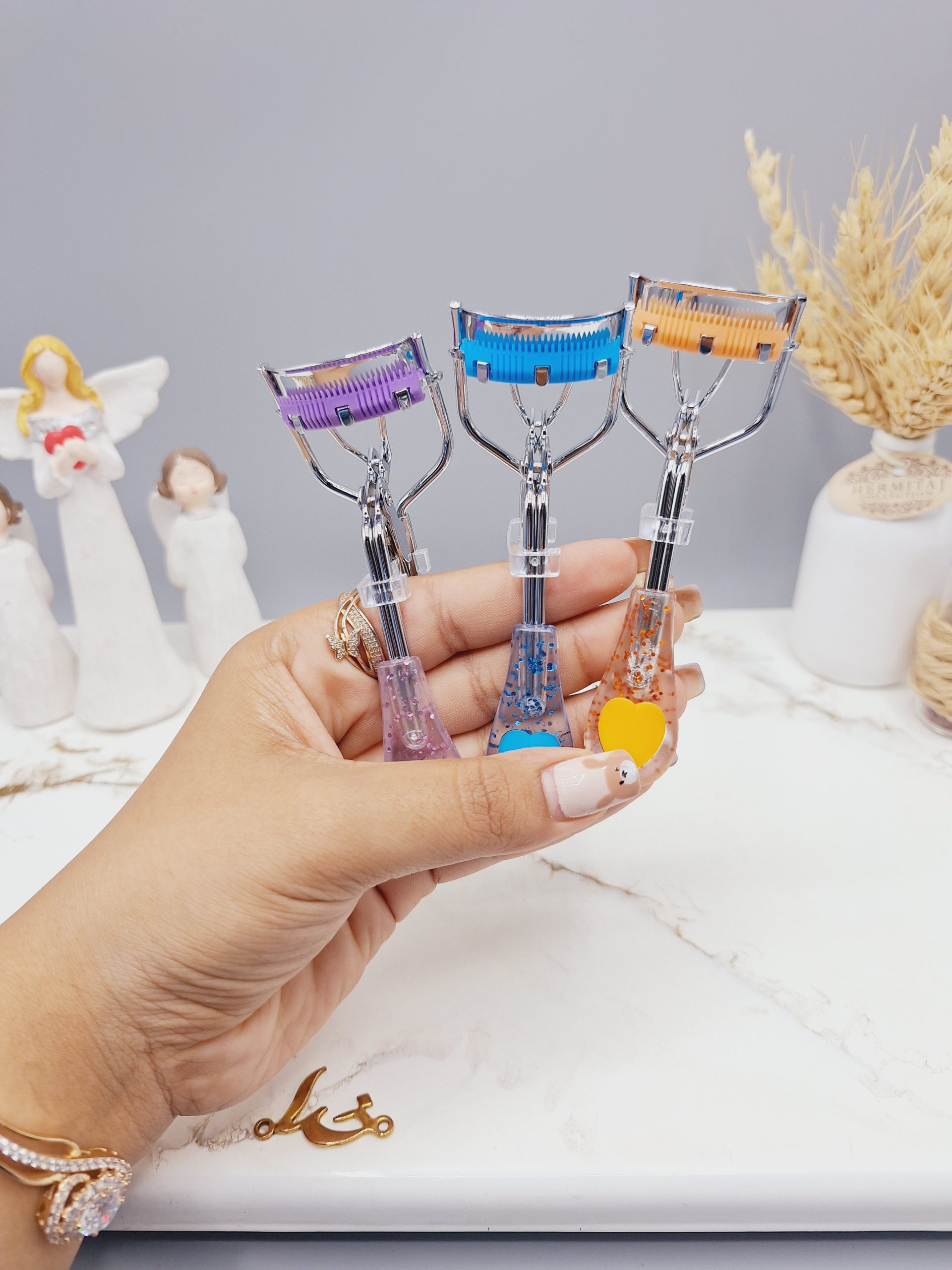 فرمژه شانه دار طرح قلب شیشه ای