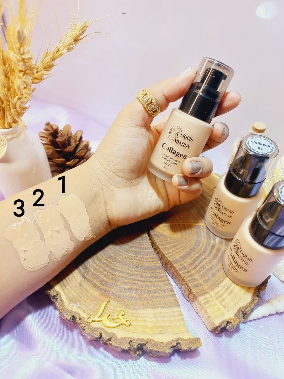 کرم پودر بادوام 24 ساعته 35گرمی برند کالوژن COLLAGEN کد 12059