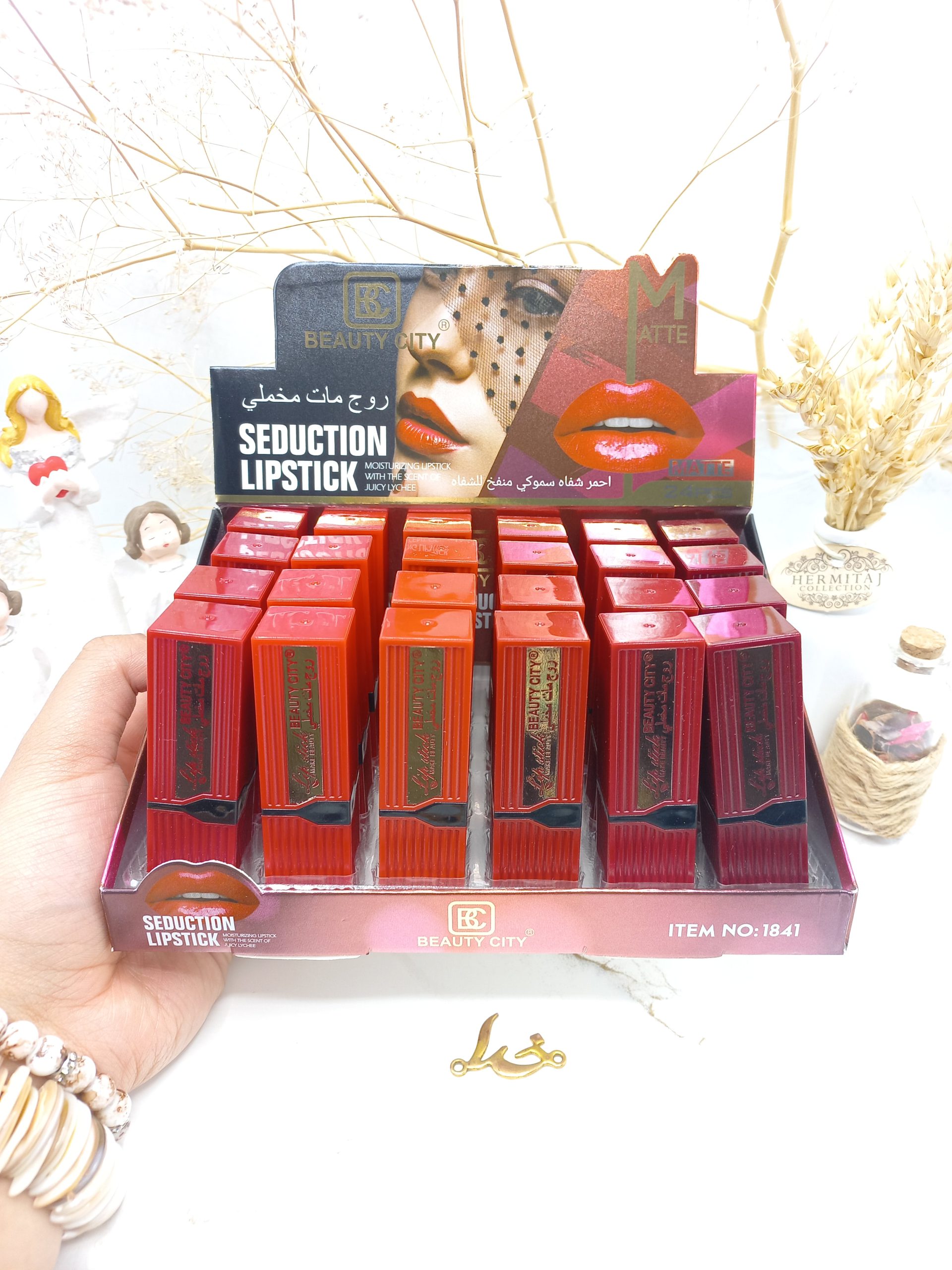 پک 6 تایی رژ لب جامد مخملی بیوتی سیتی BEAUTY CITY کد 1841